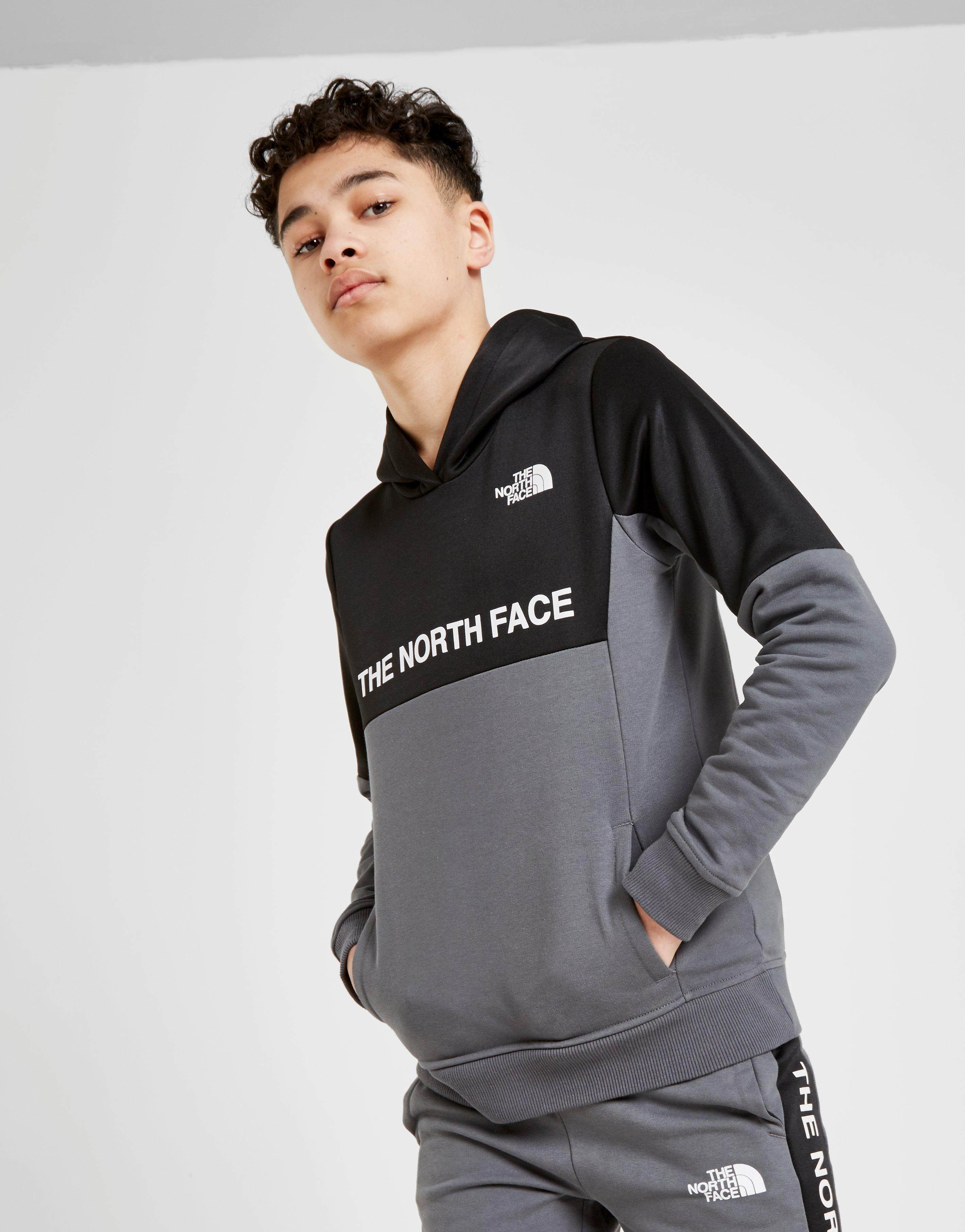 grey north face hoodie junior