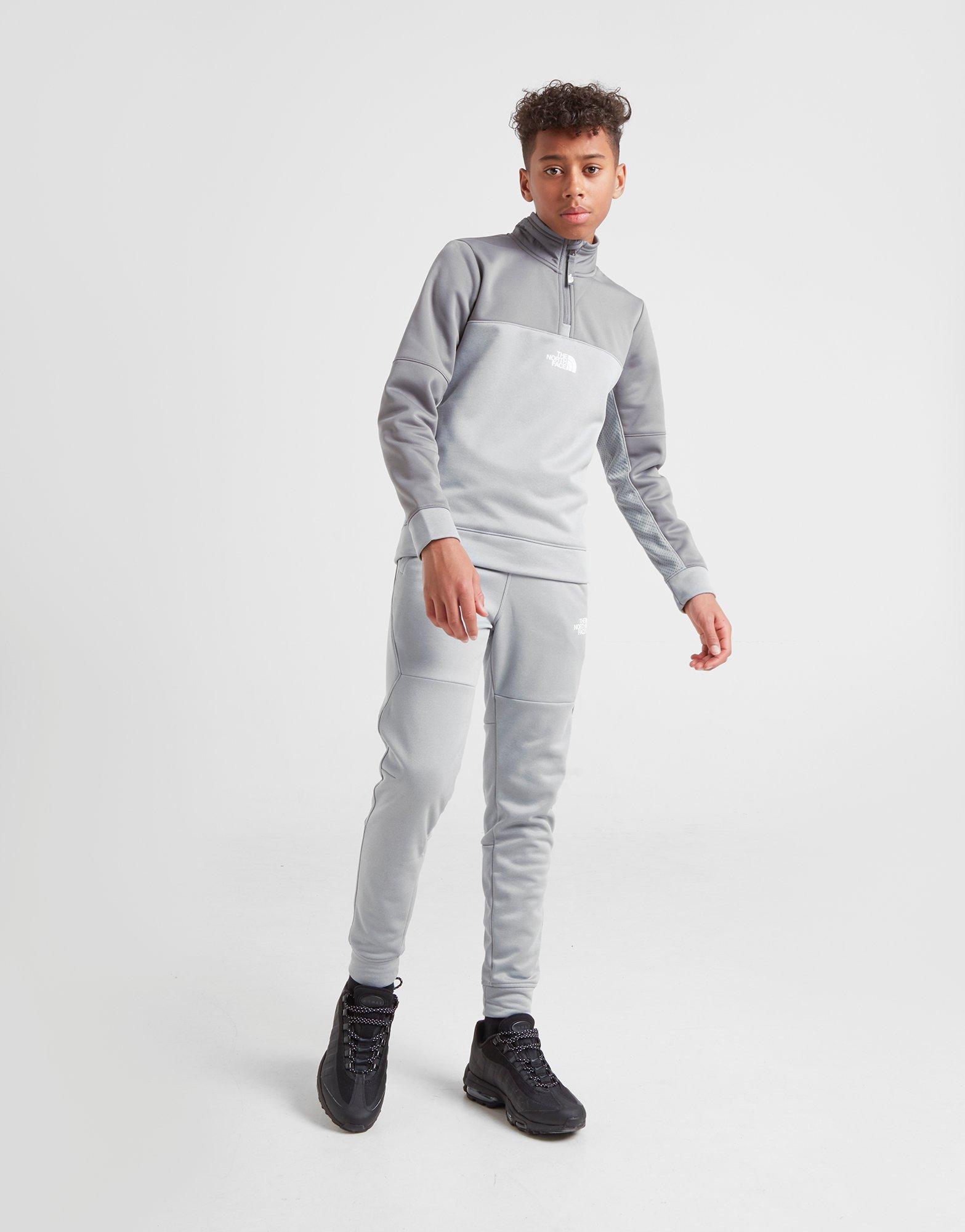 grey north face tracksuit