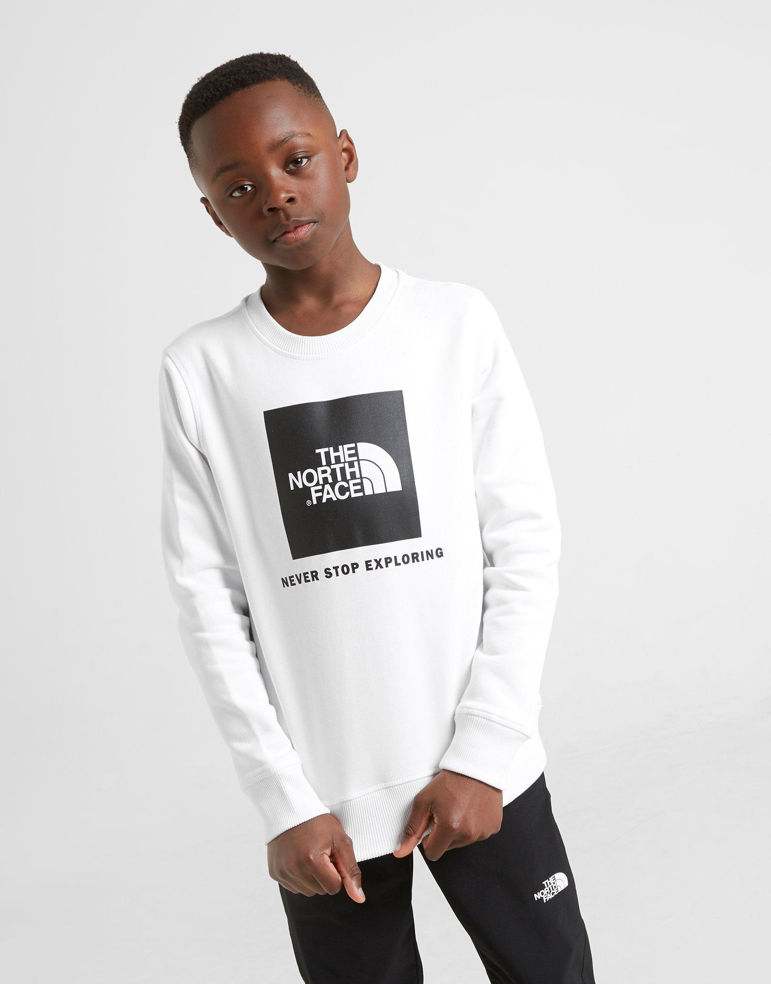 the north face box crew sweatshirt junior