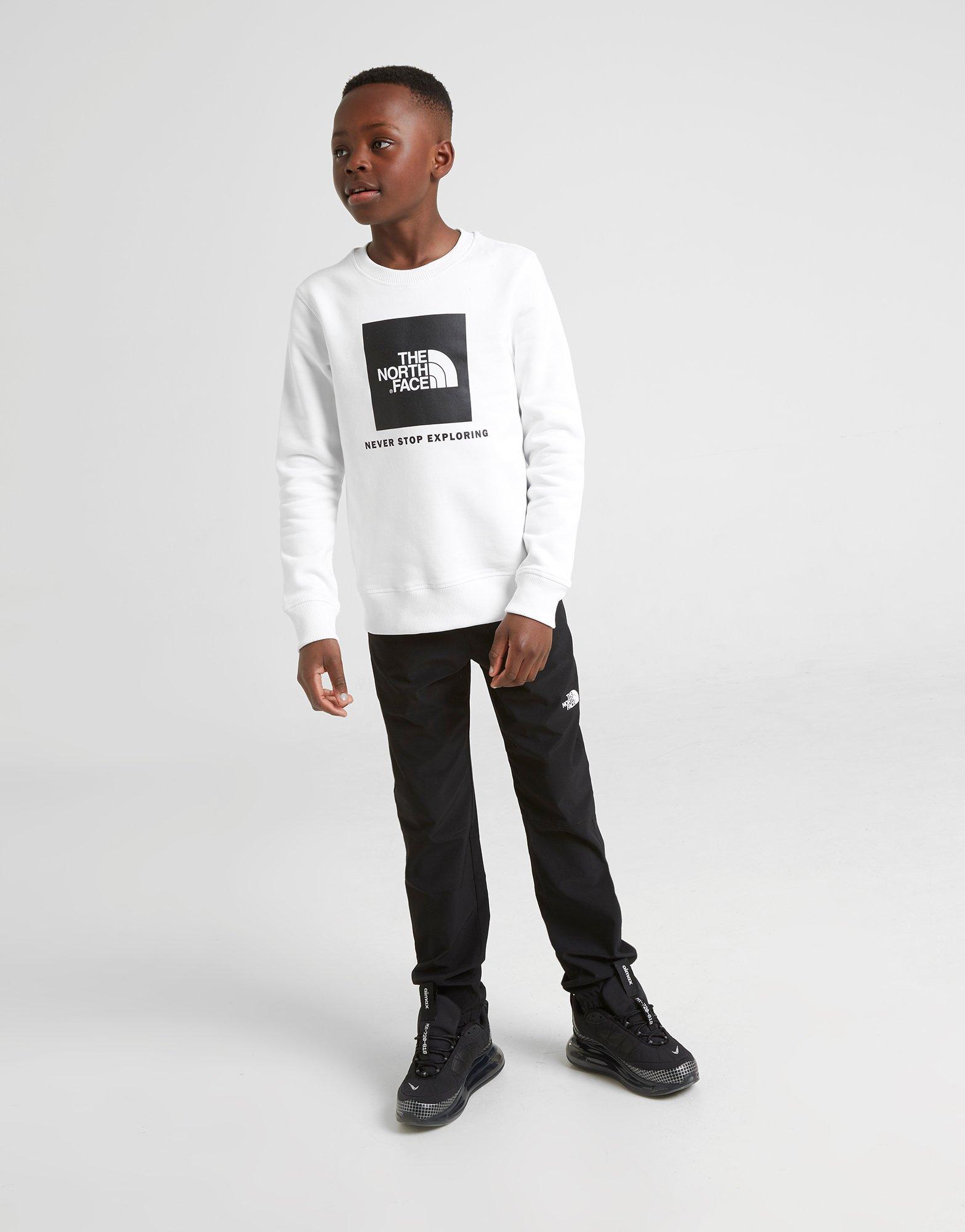 the north face box crew sweatshirt junior