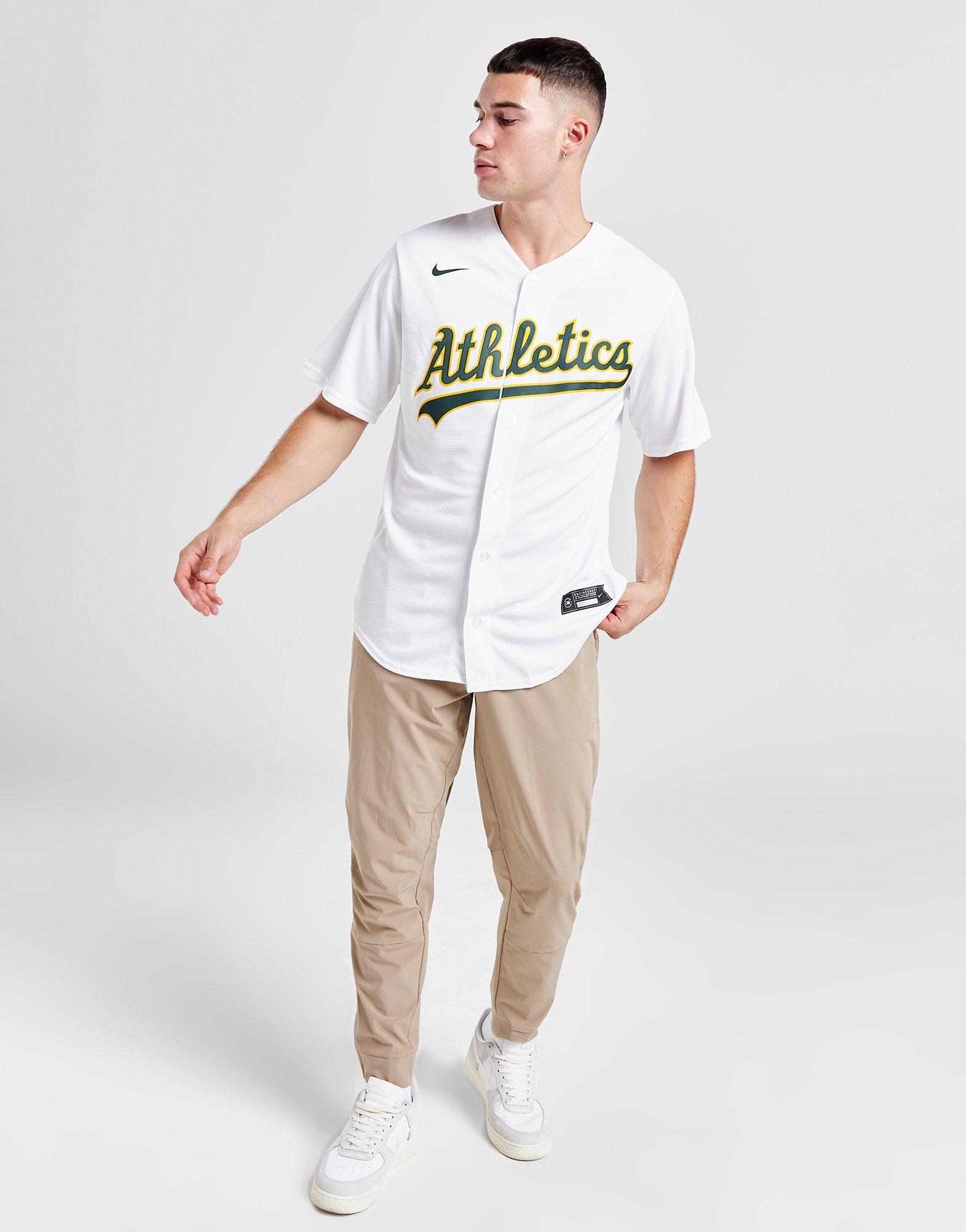 White Nike MLB Oakland Athletics Home Jersey Men's