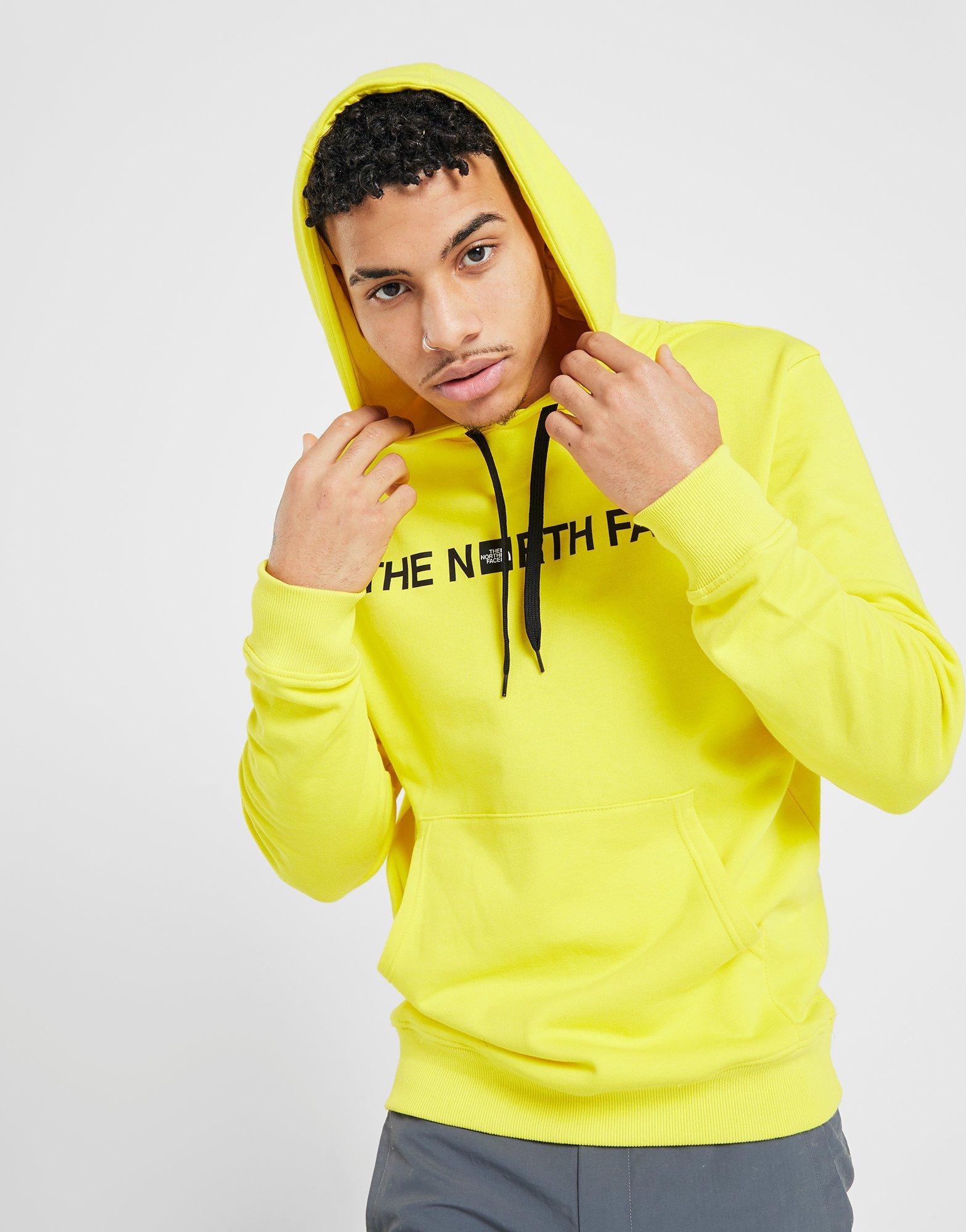 yellow north face sweatshirt