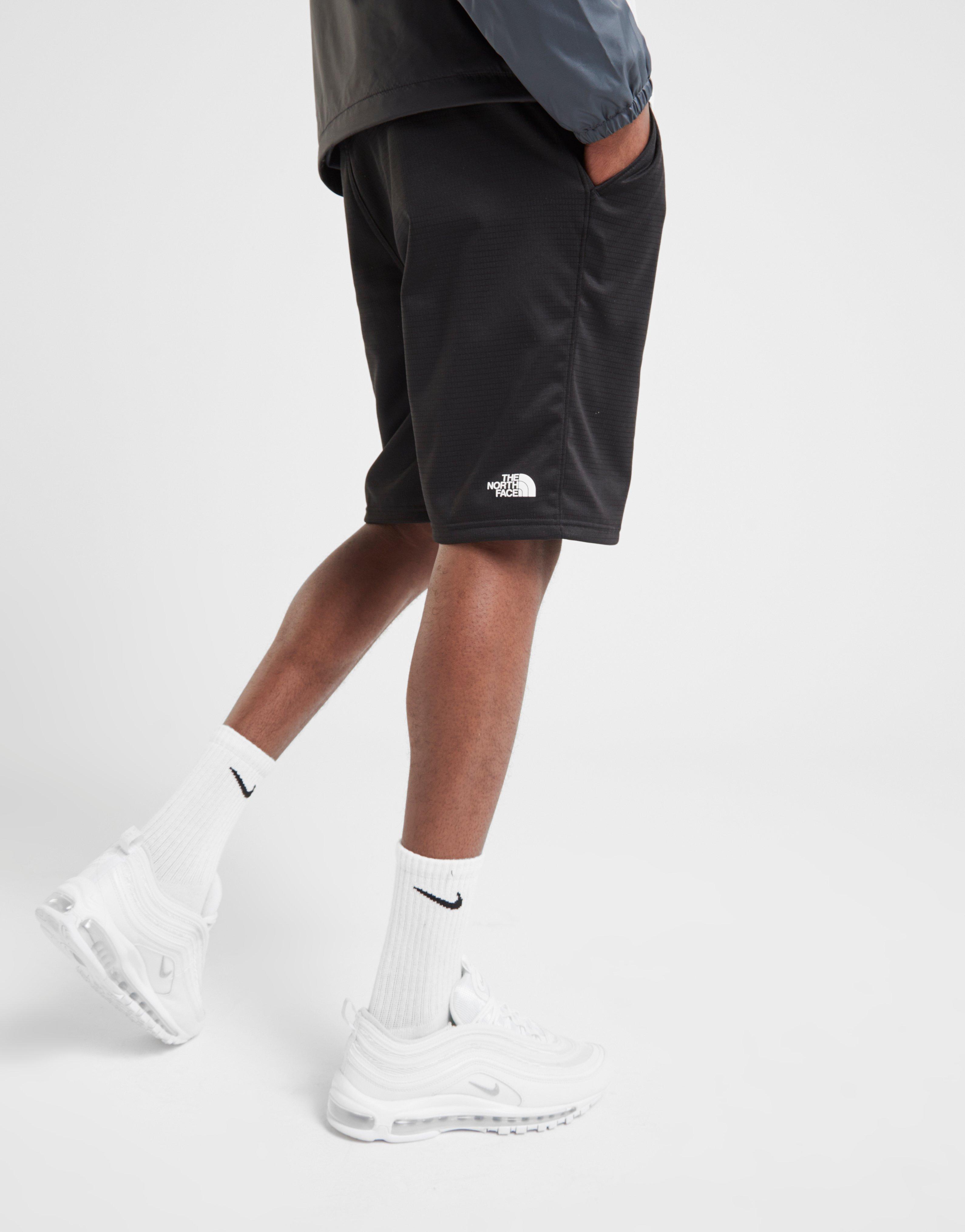 the north face logo shorts