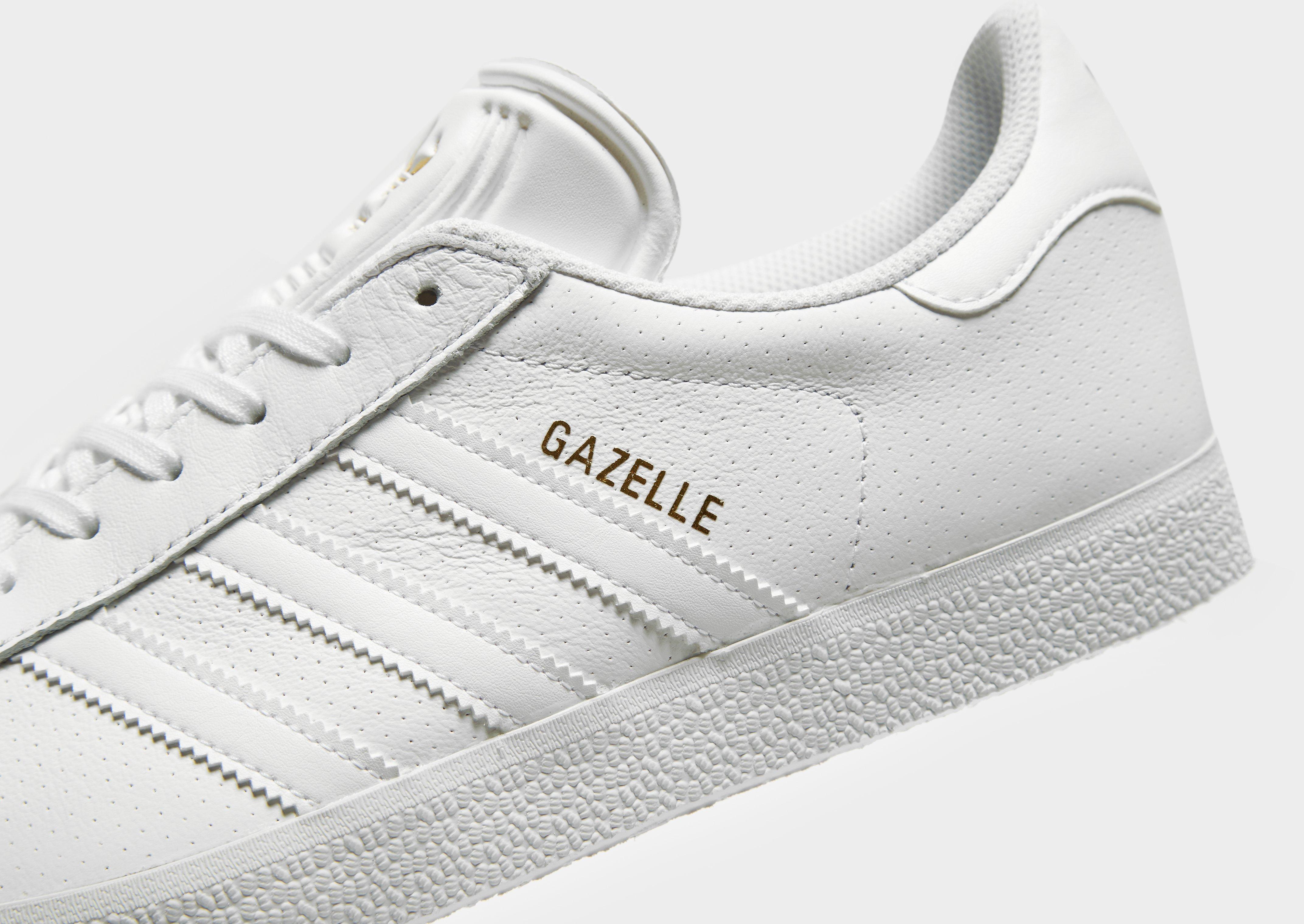 adidas gazelle all white just buy it