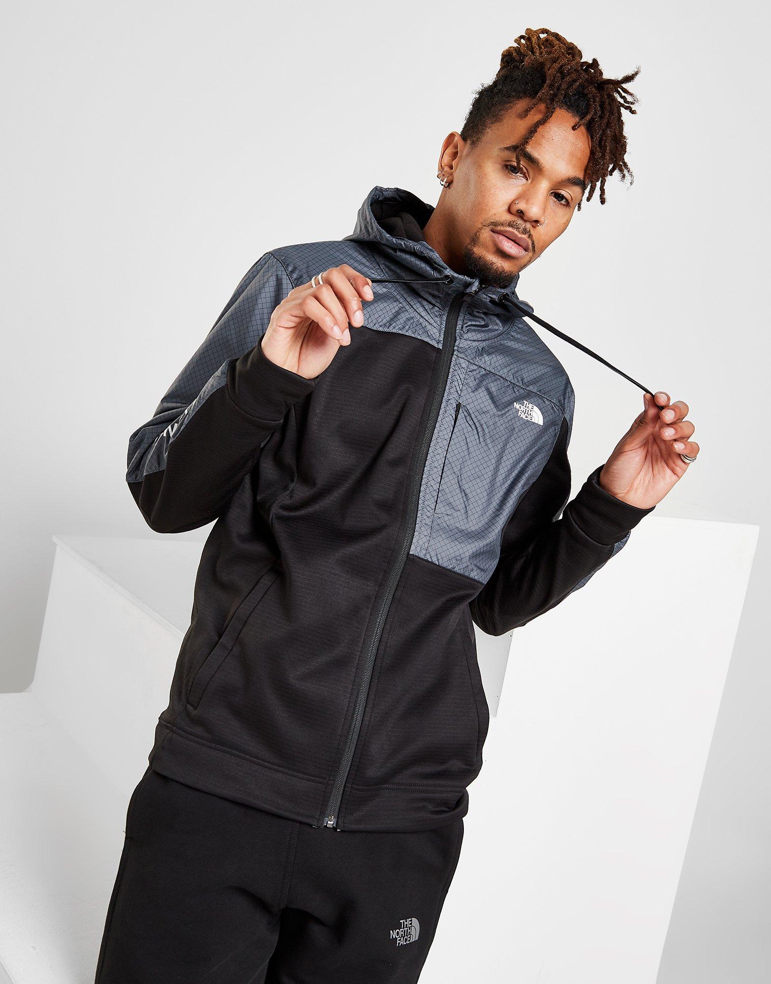 the north face train n logo full zip hooded jacket