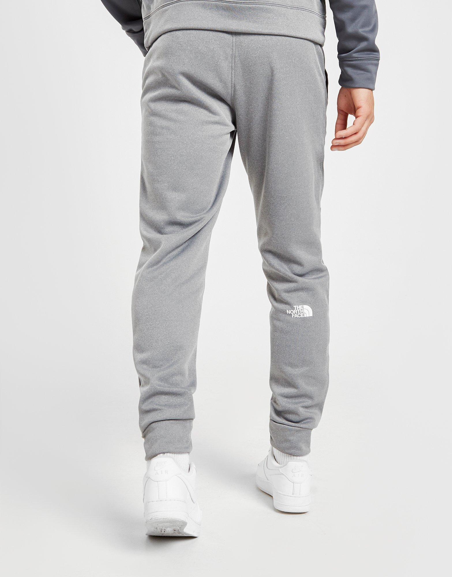 grey north face track pants