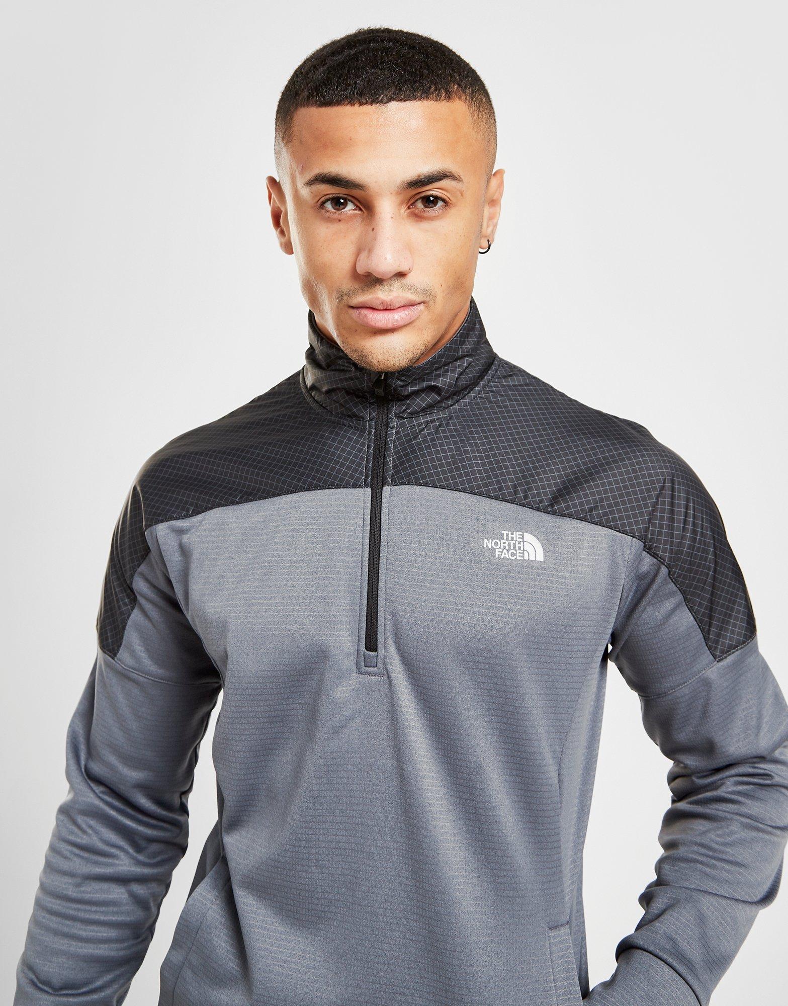 north face grey half zip