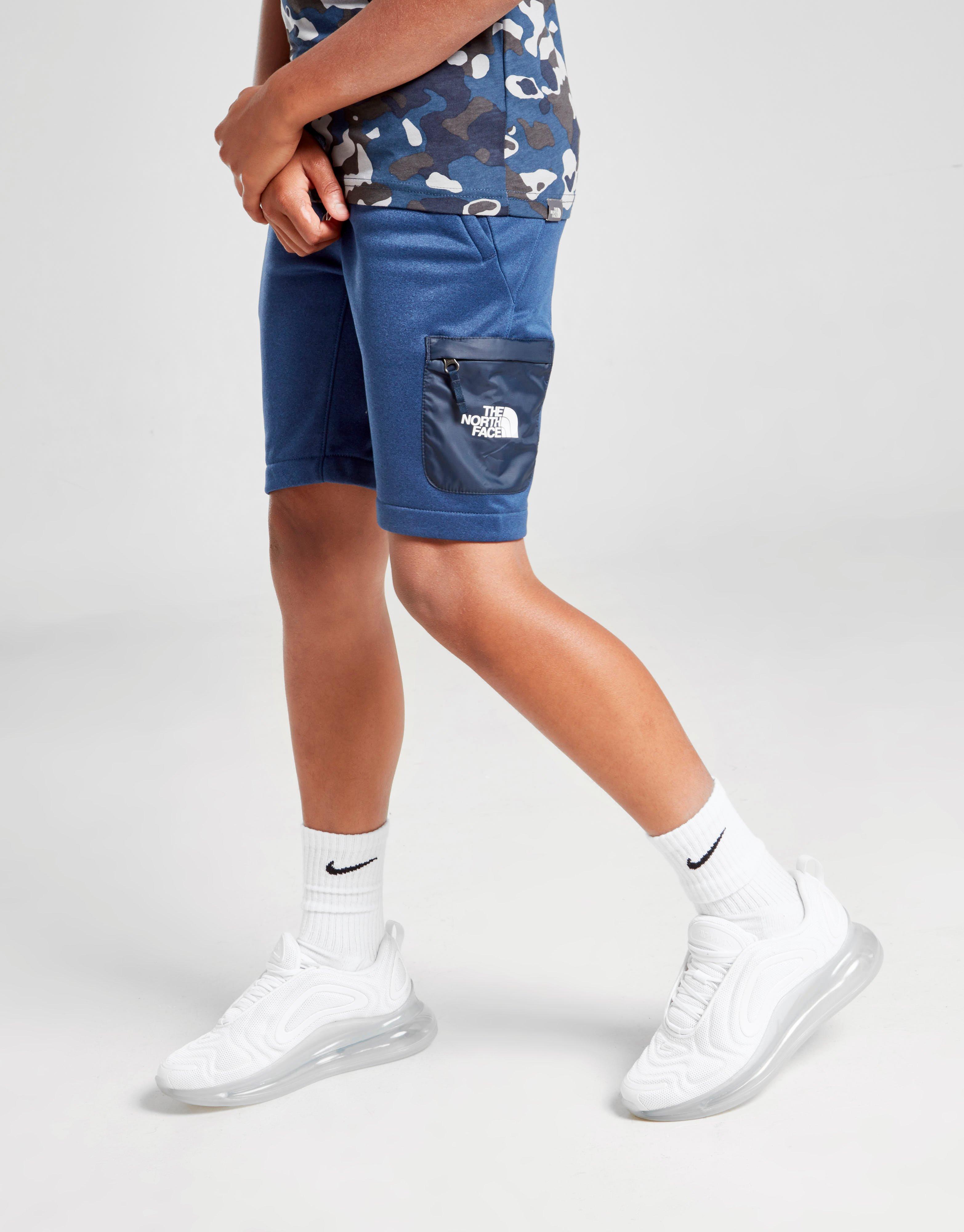 north face shorts blue