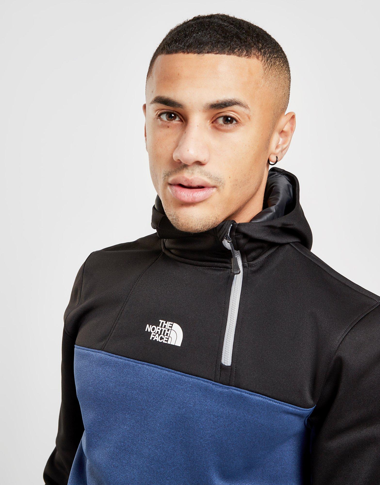 the north face black mittellegi half zip hoodie