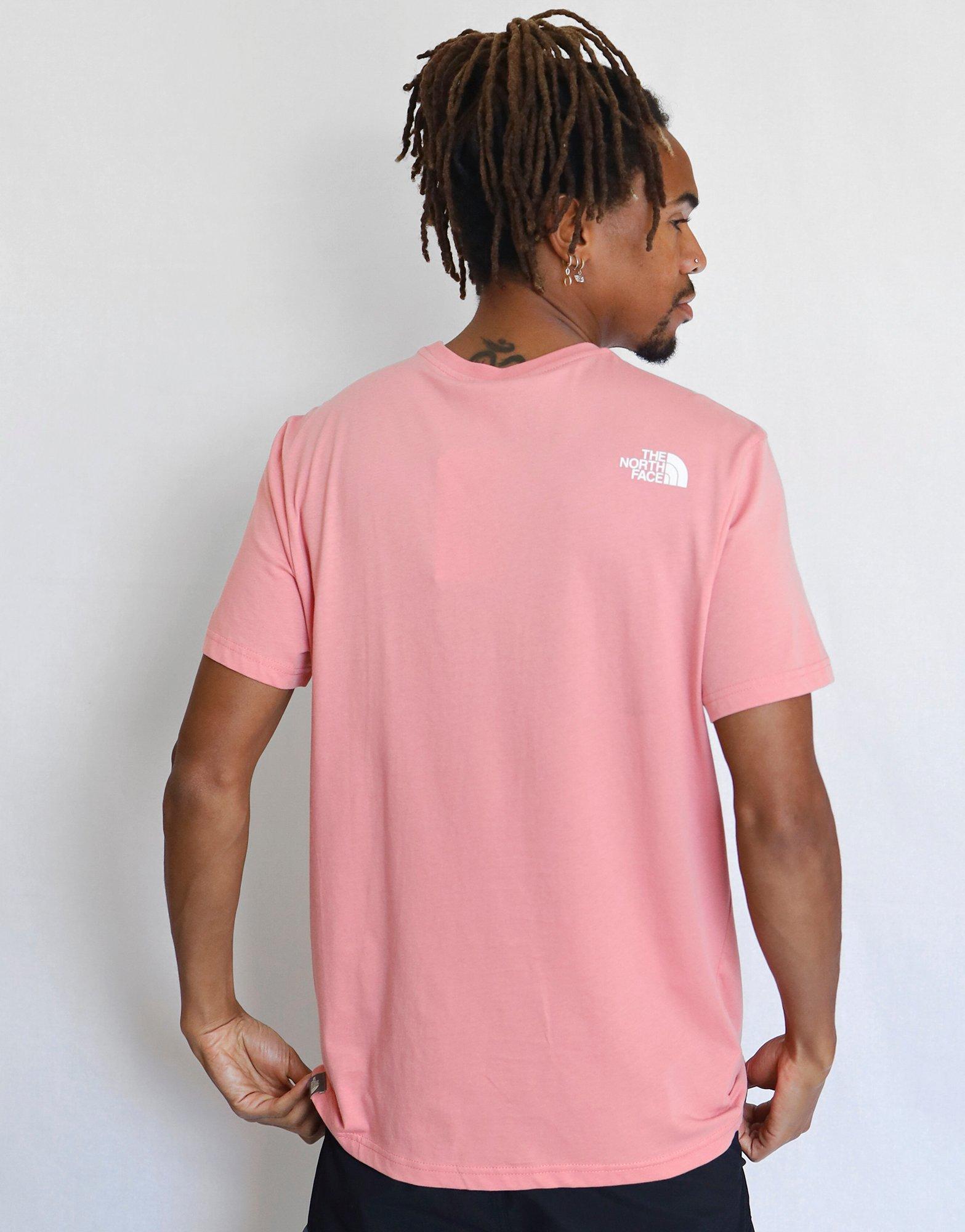 north face t shirt pink