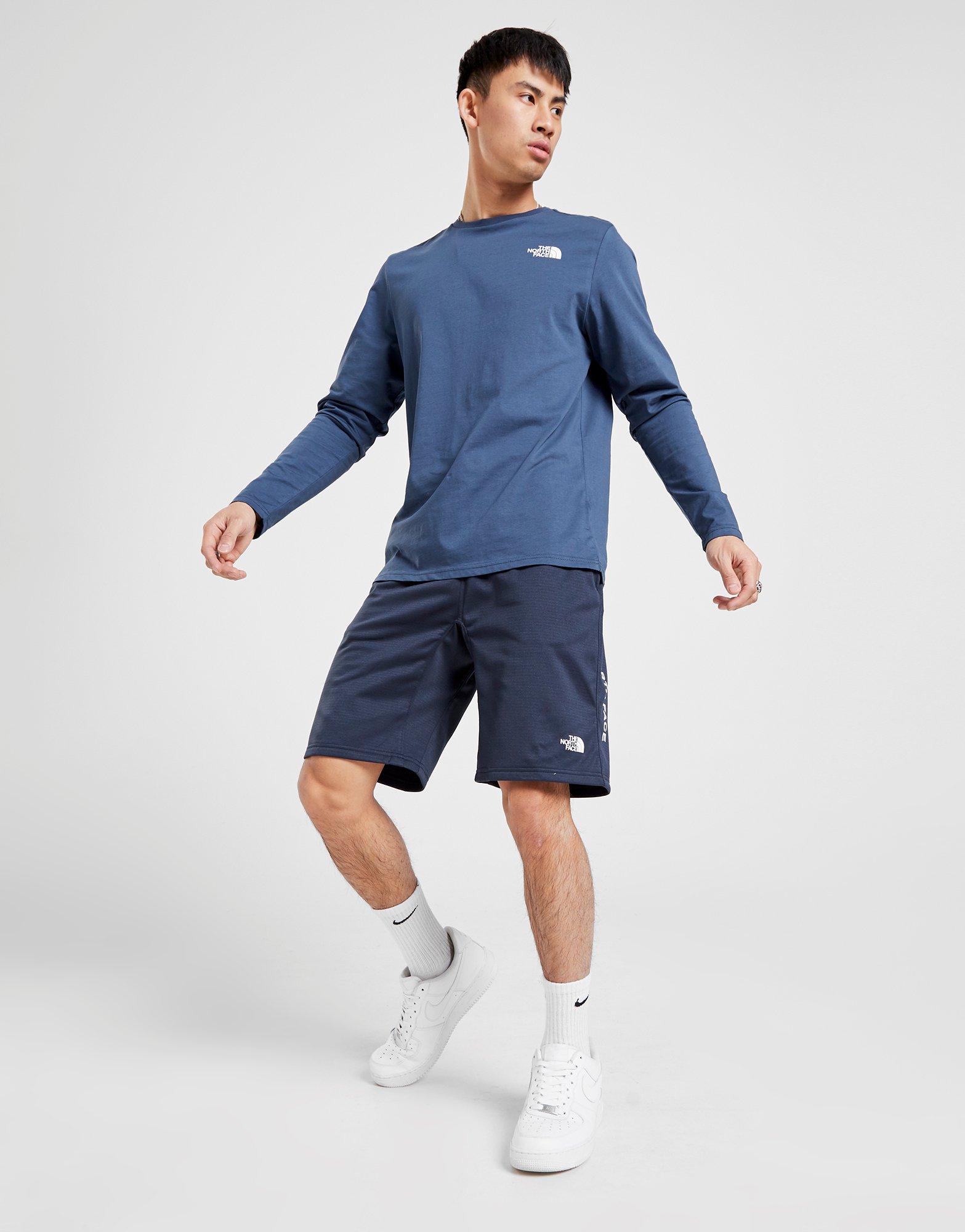 the north face train n logo shorts