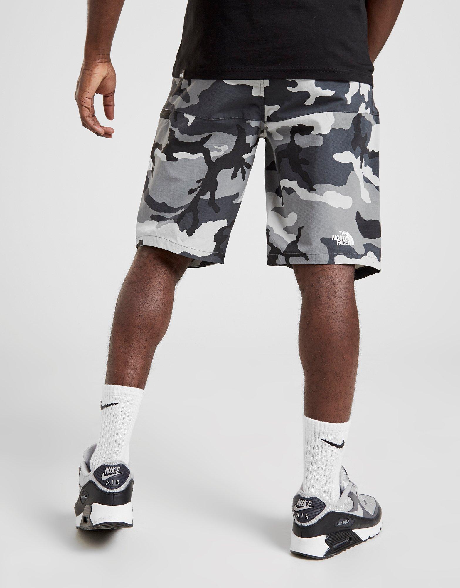 the north face camo shorts