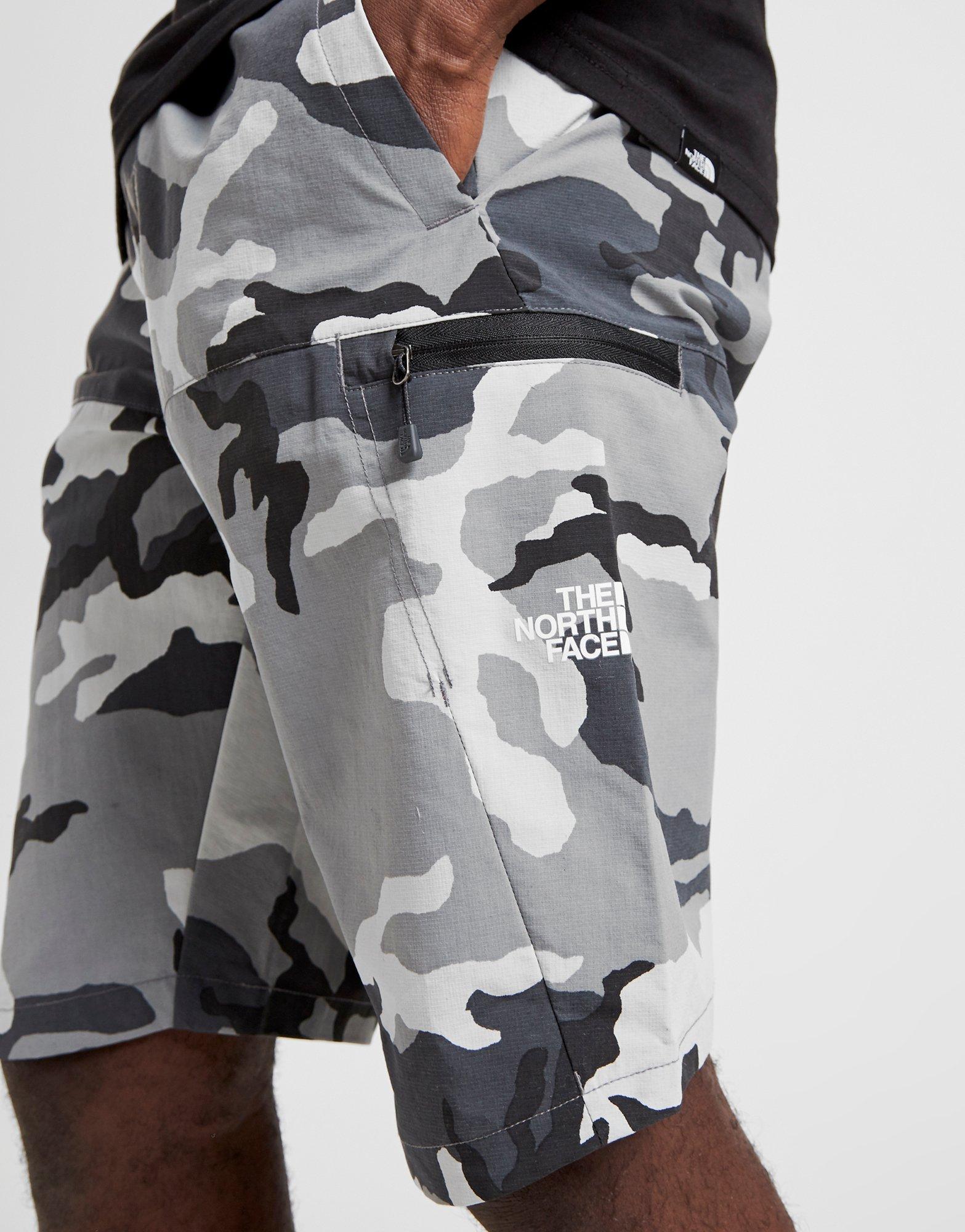 the north face camo shorts