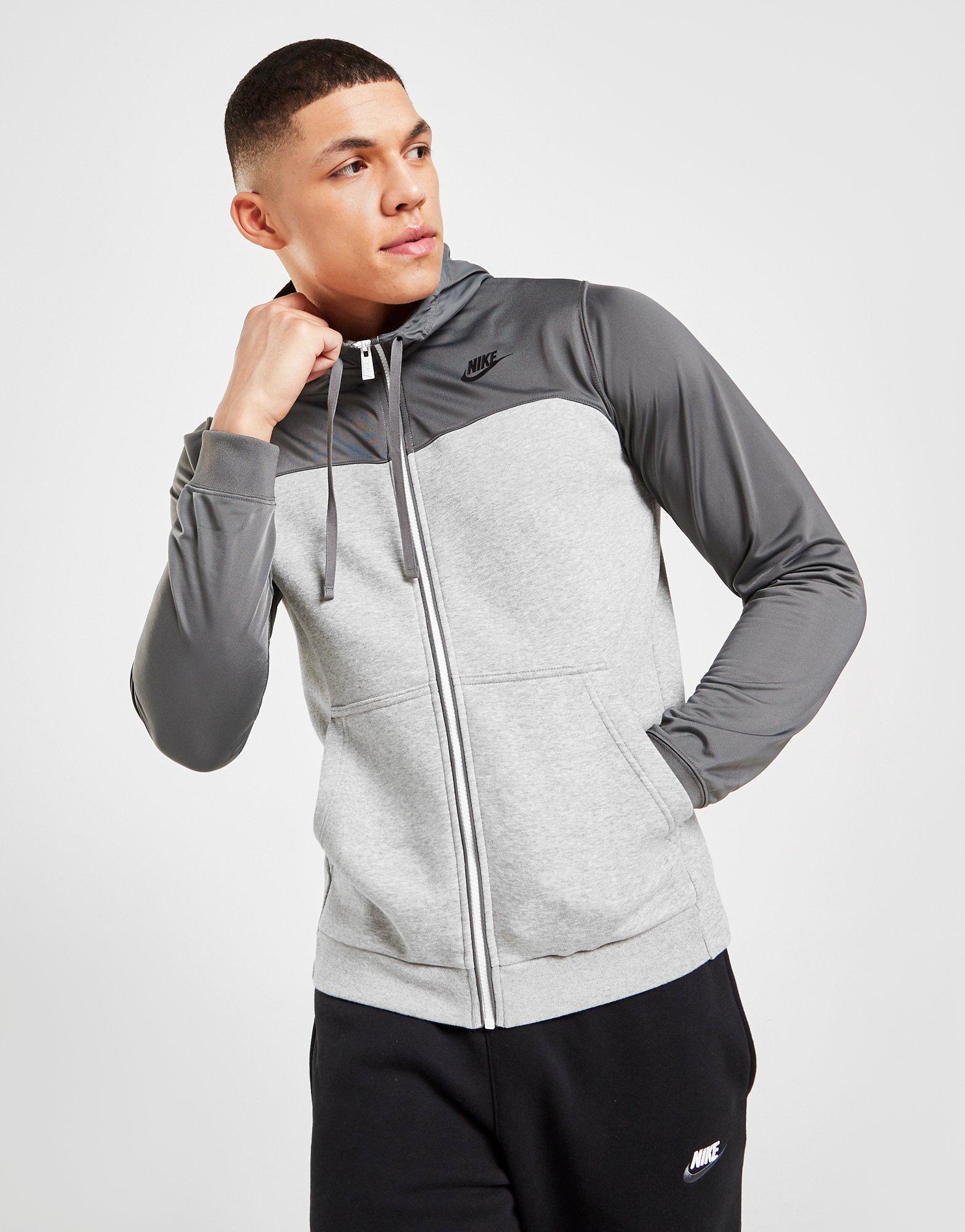 nike hybrid full zip hoodie black