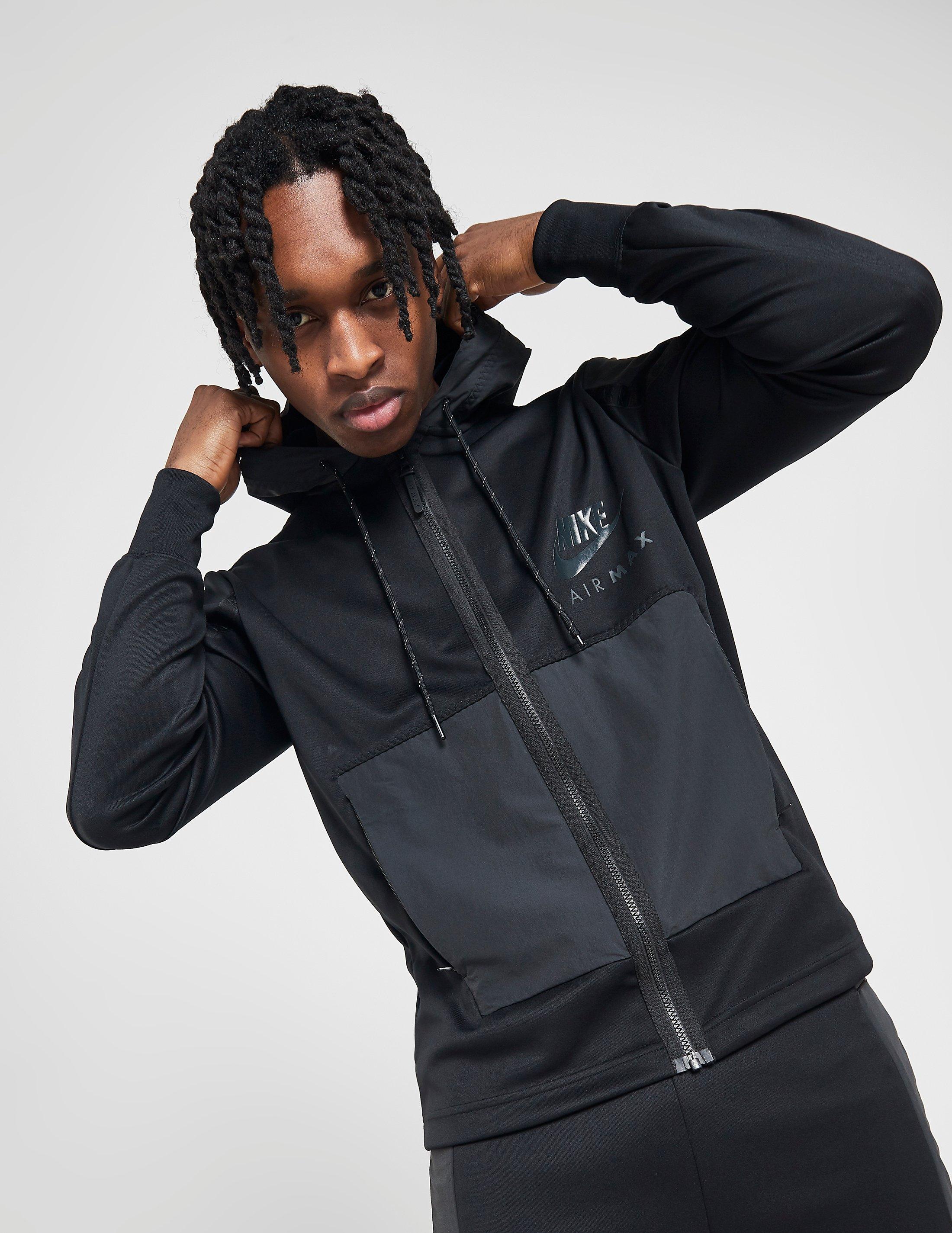 nike air max full zip hoodie black