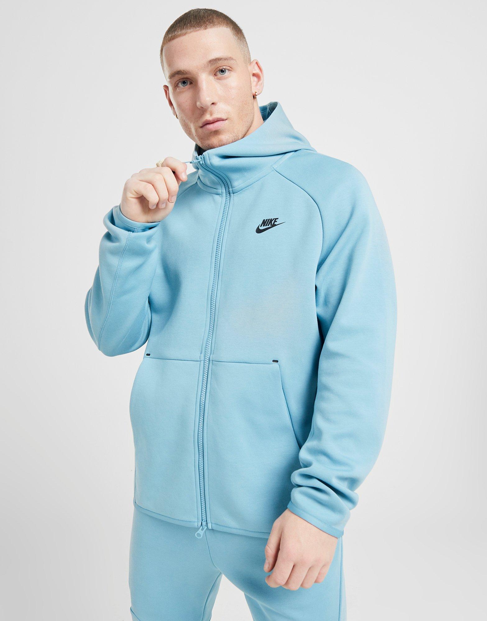 light blue nike tech fleece hoodie 
