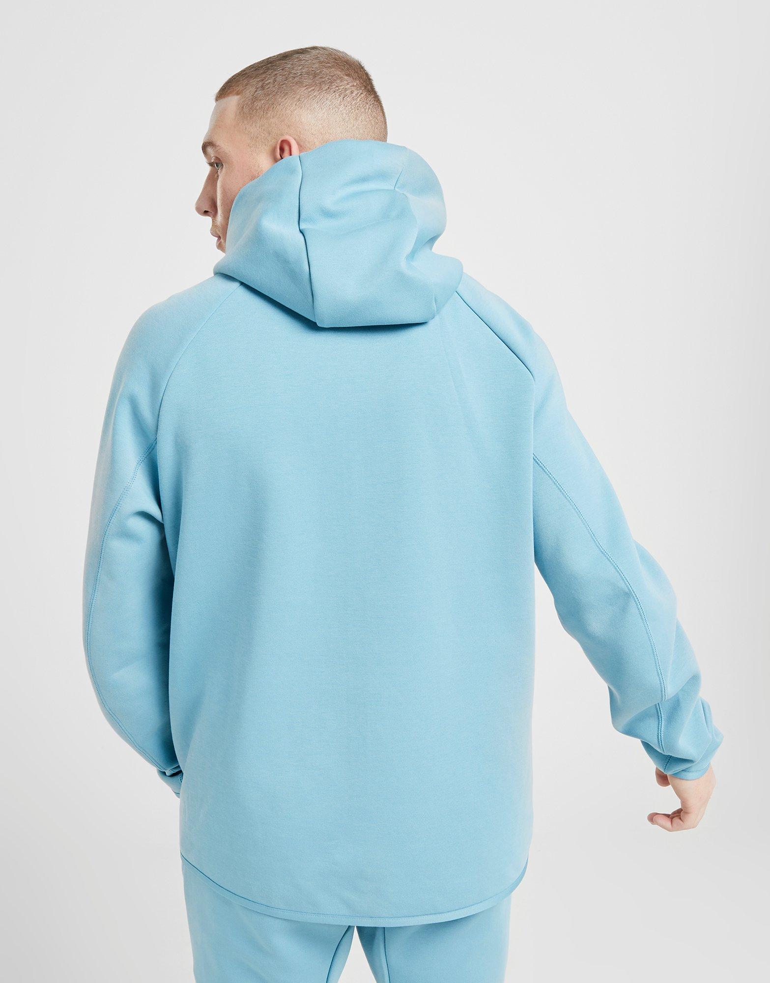 light blue nike fleece hoodie
