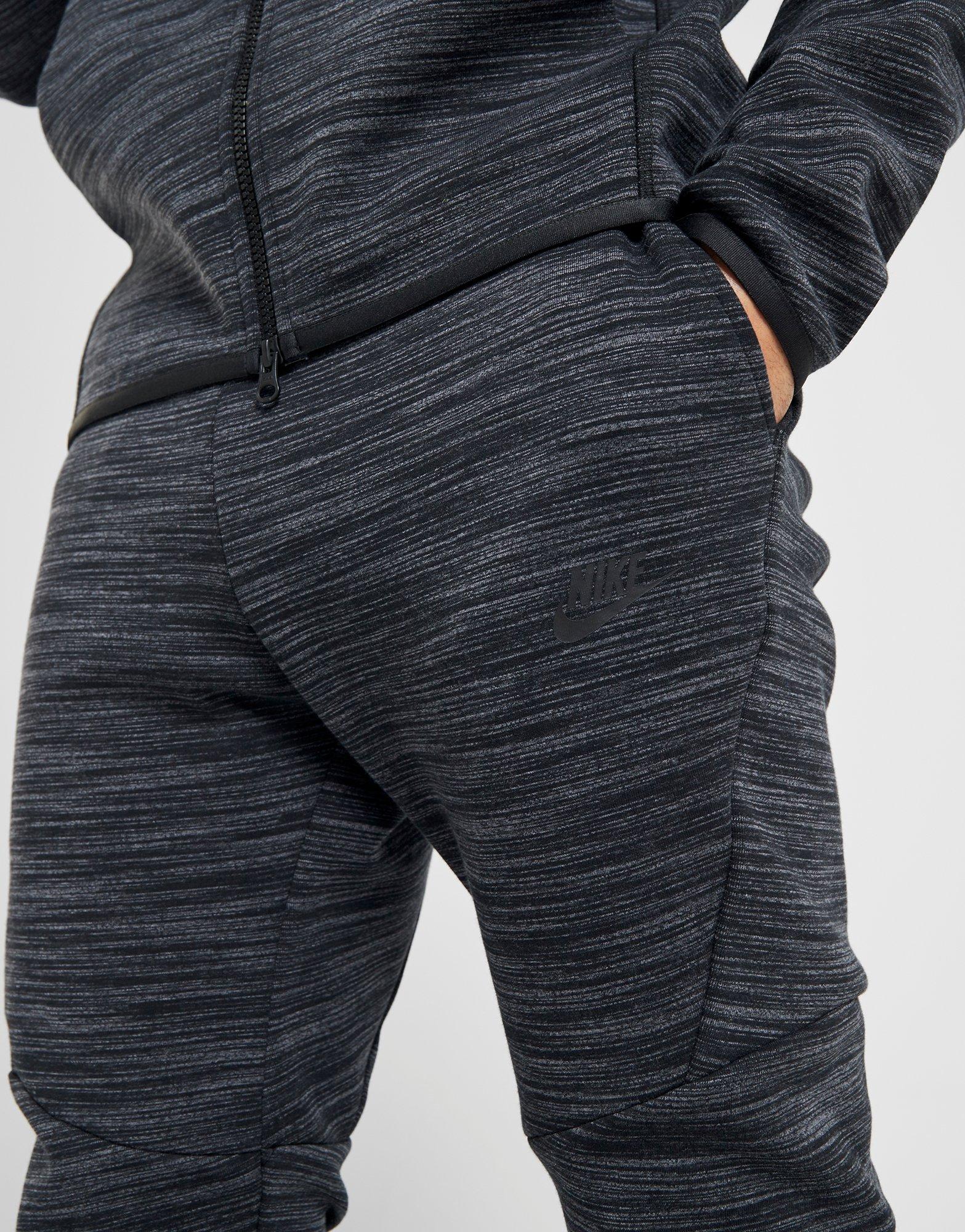 black fleece track pants