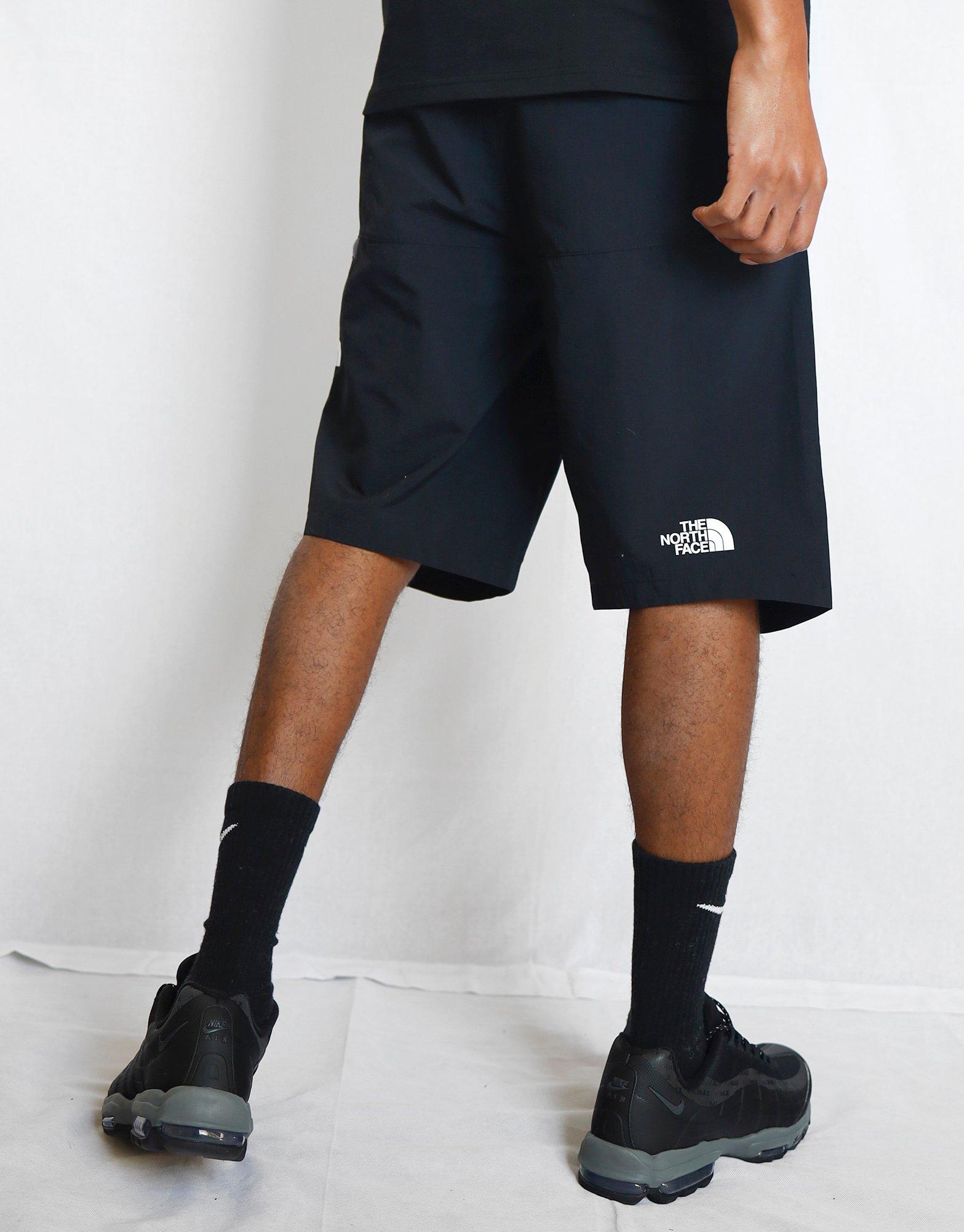 north face zip shorts