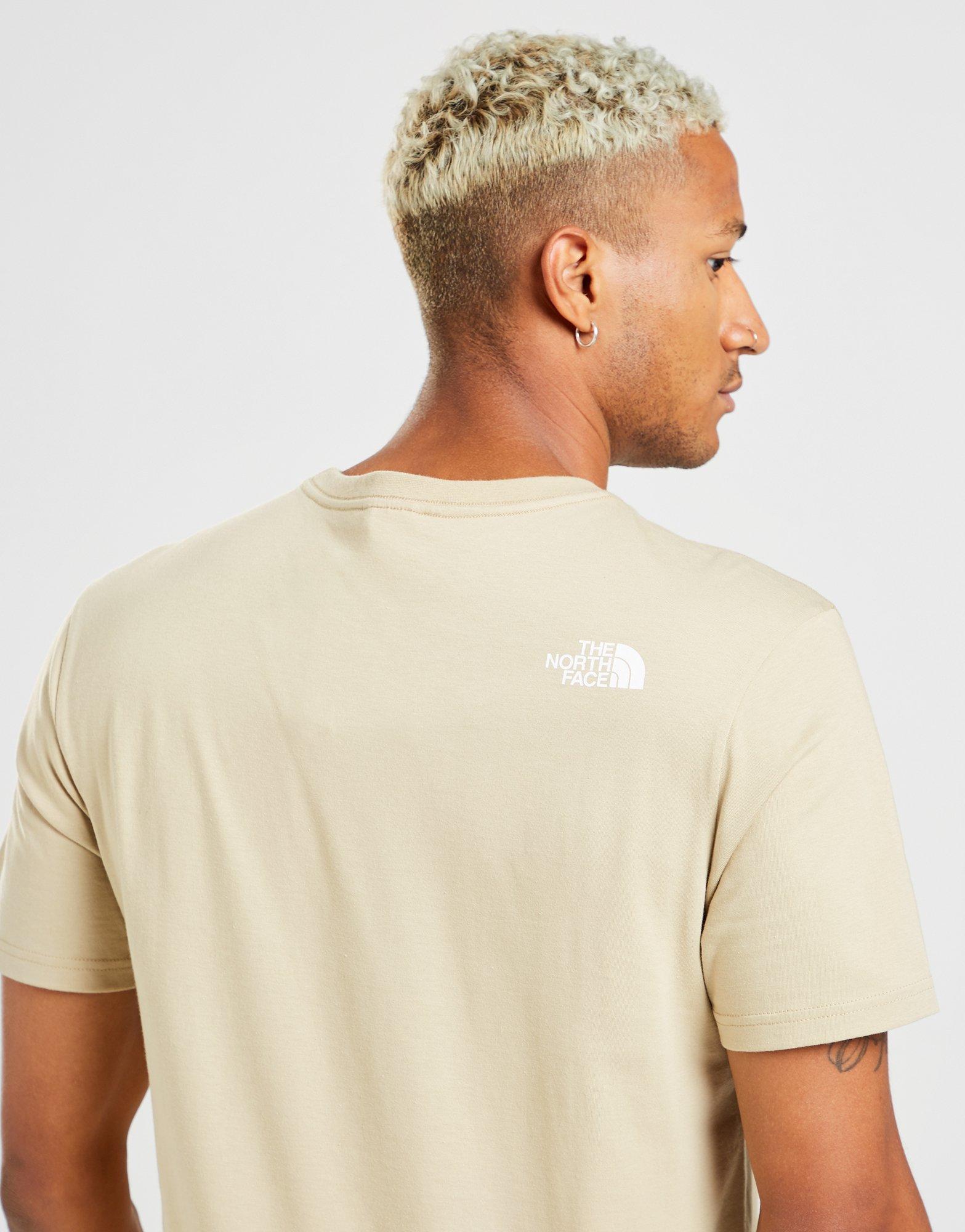 beige north face t shirt