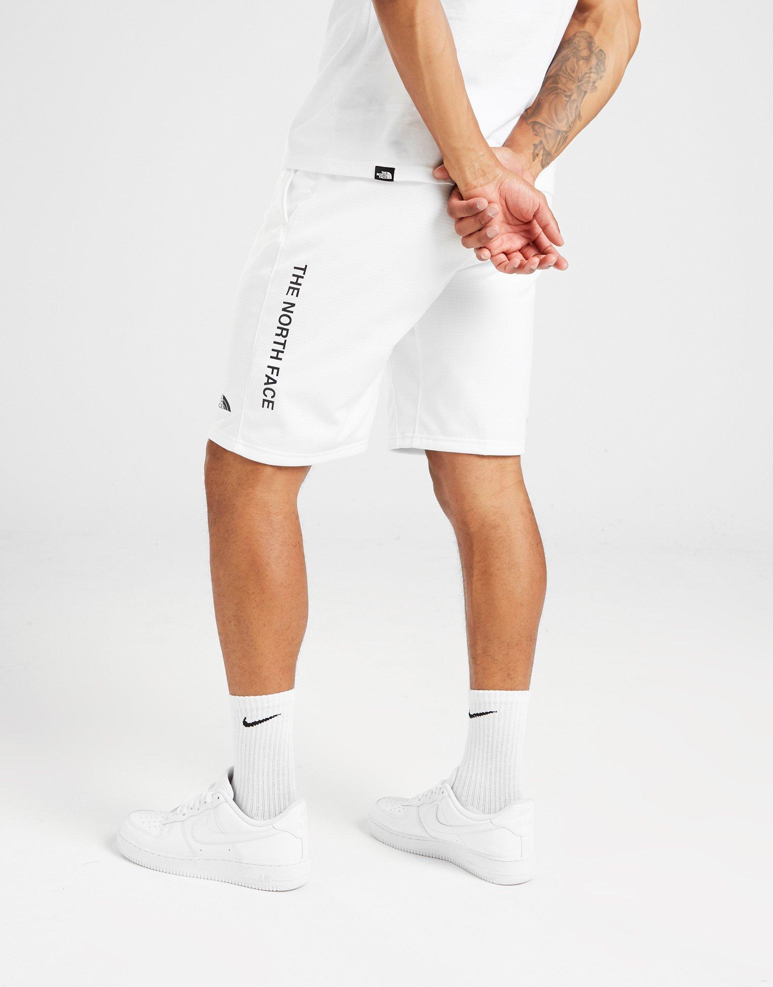 white north face shorts