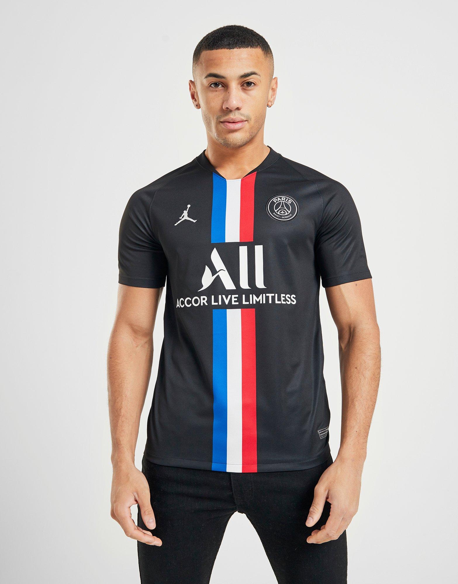 psg x jordan black jersey