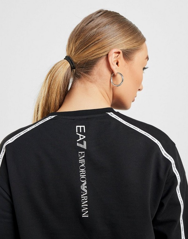 Acquista Emporio Armani EA7 Silver Tape Felpa Donna in Nero Acquista Emporio Armani EA7 Silver Tape Felpa Donna in Nero