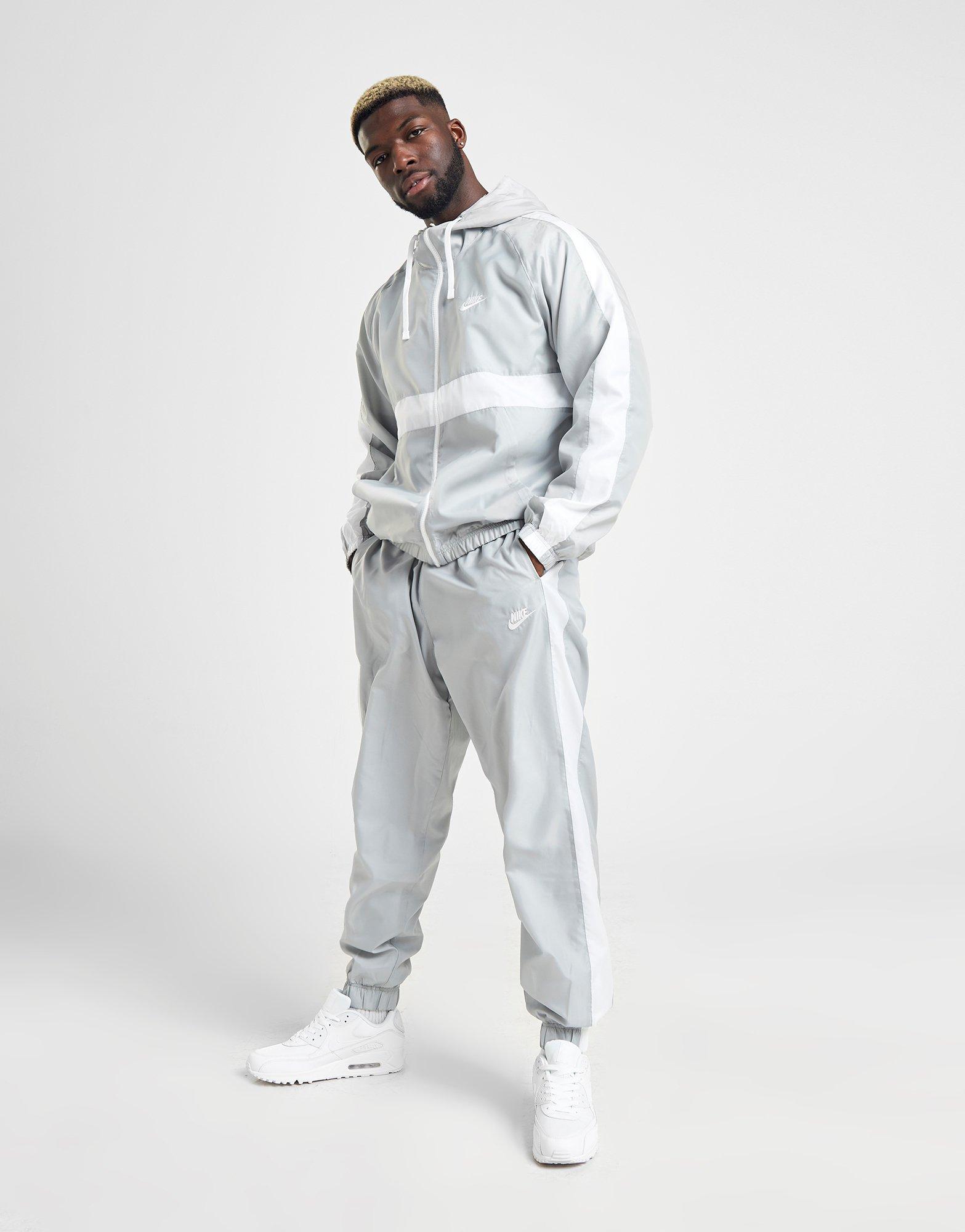 all white nike tracksuit