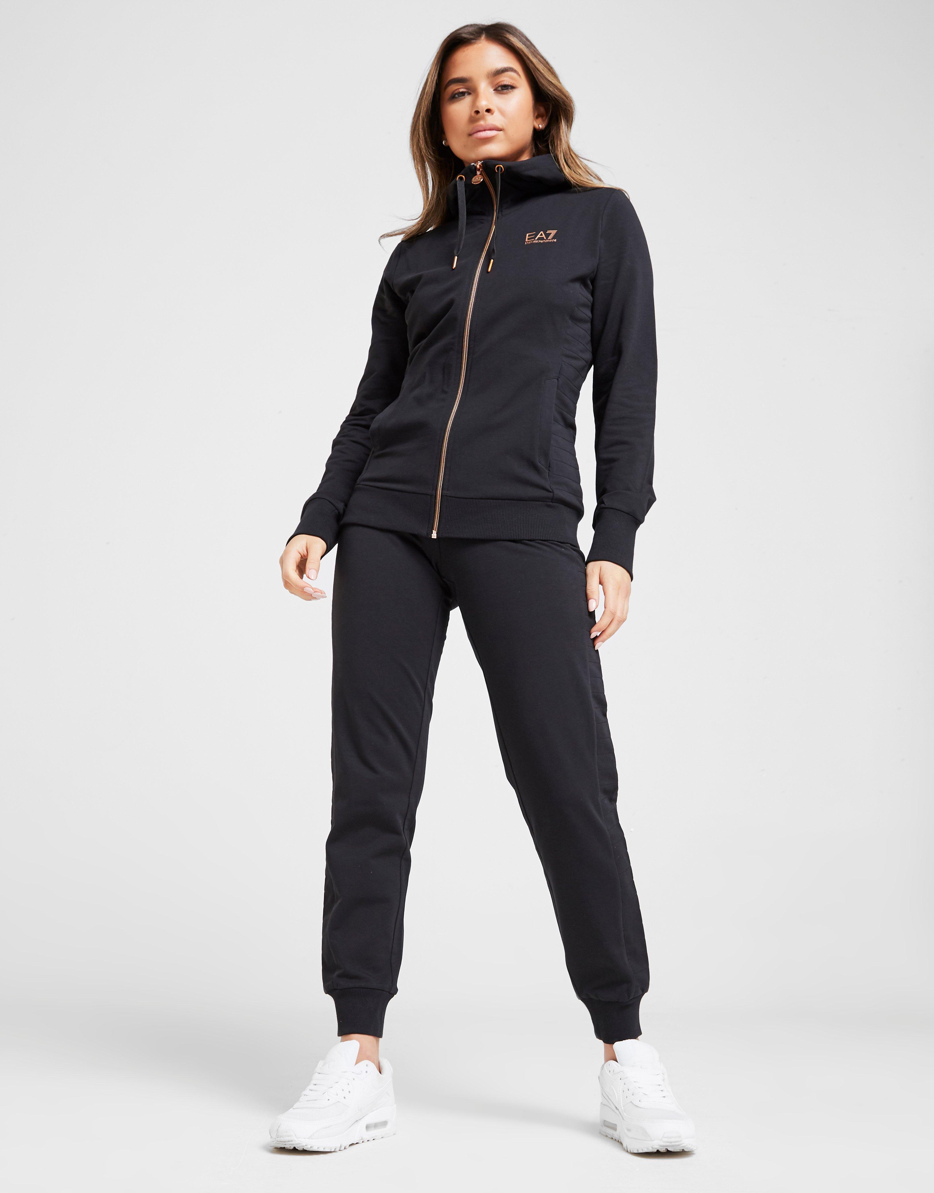 armani tracksuit black and gold