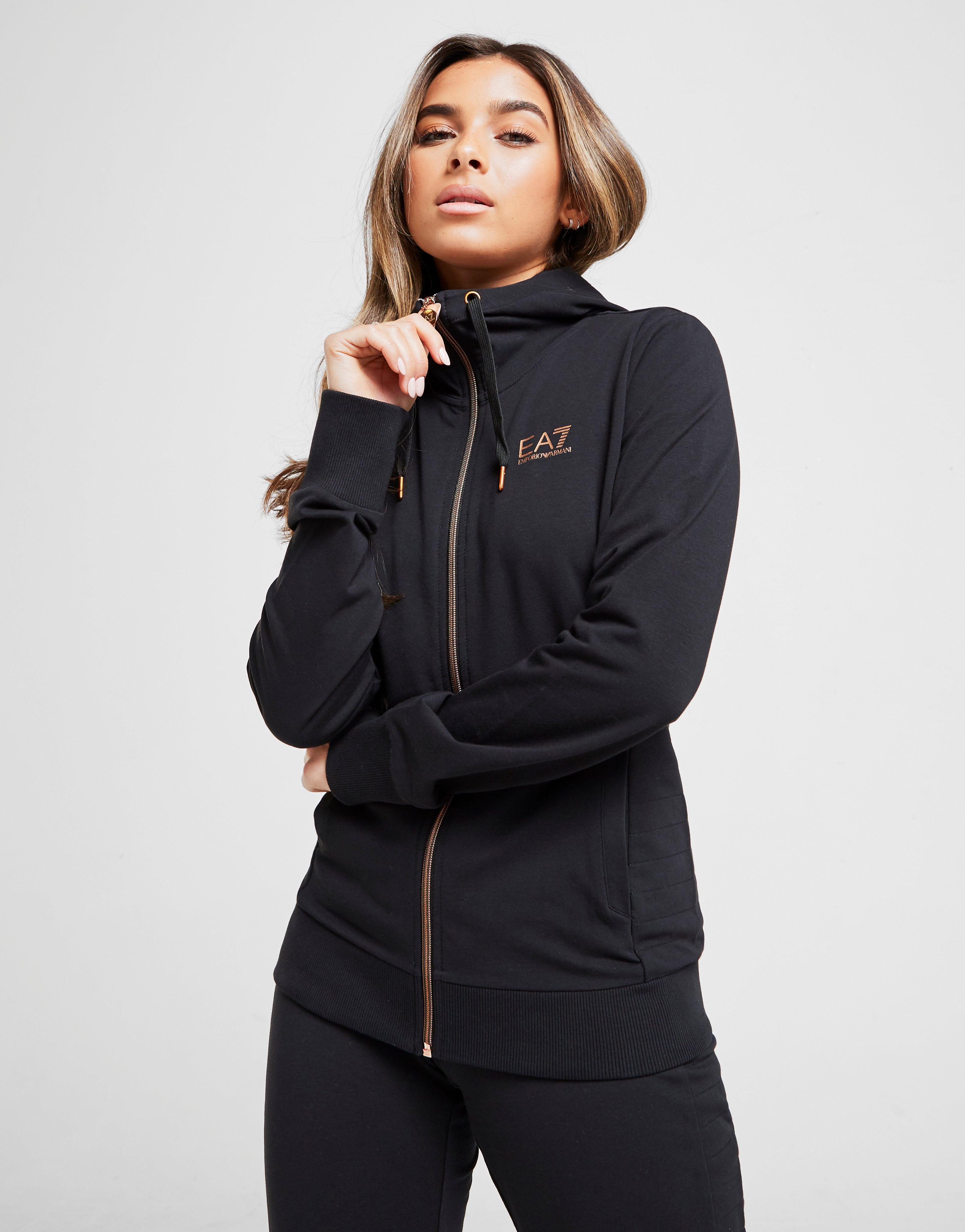 armani tracksuit black and gold