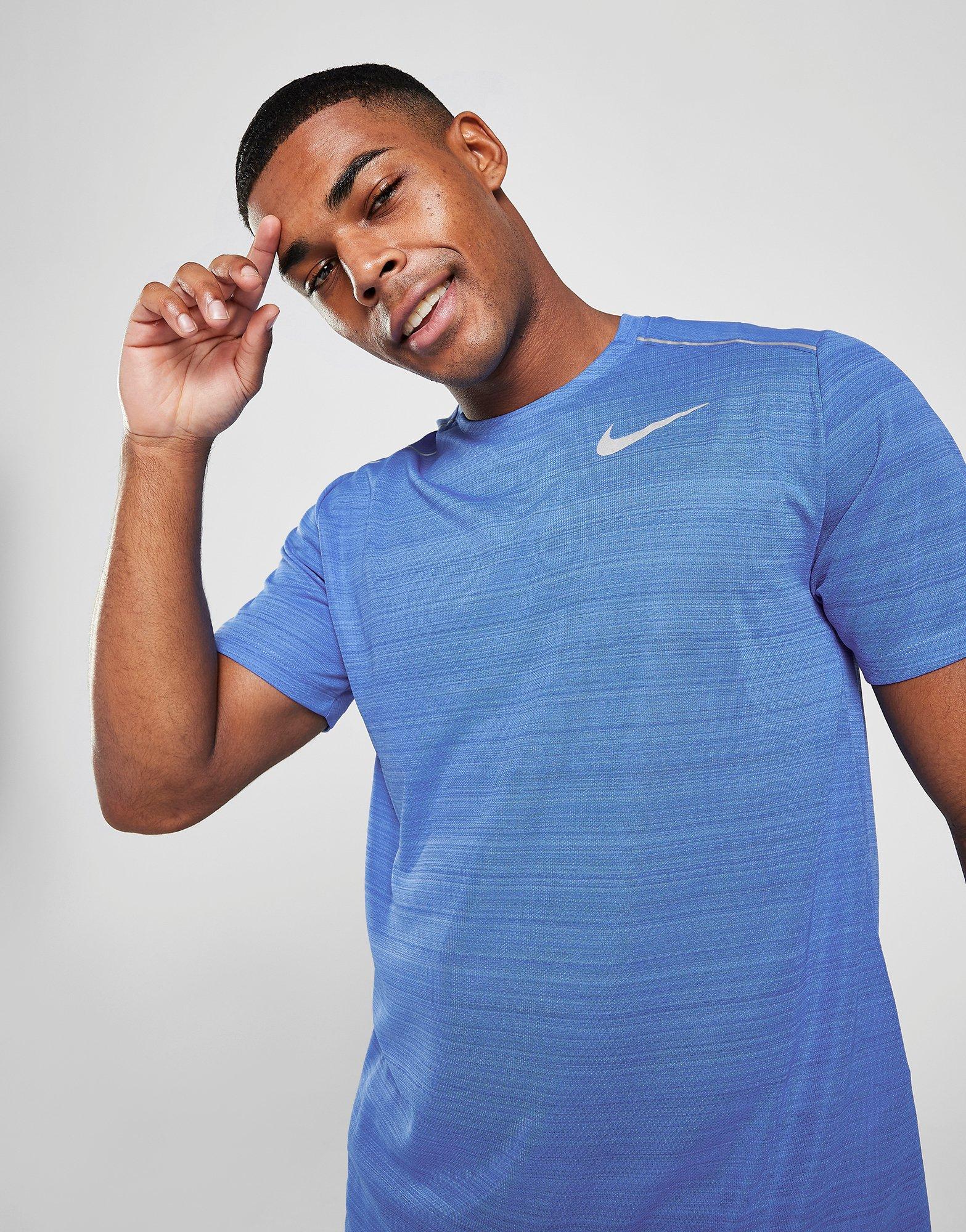 nike miler blue t shirt