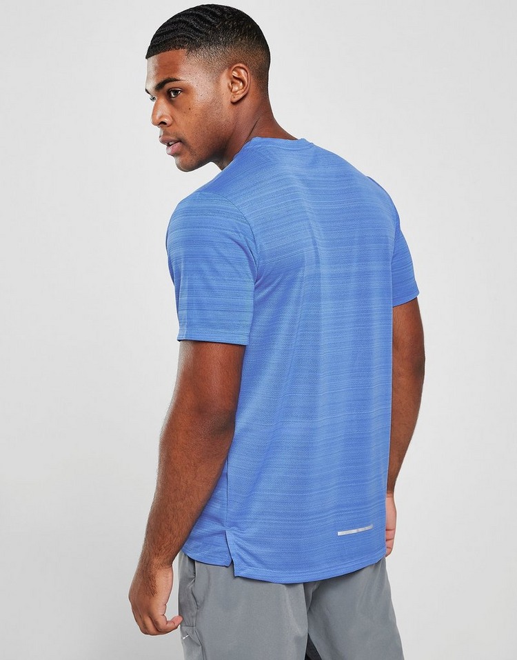 Buy Blue Nike Miler Short Sleeve T-Shirt Men's | JD Sports | JD Sports ...