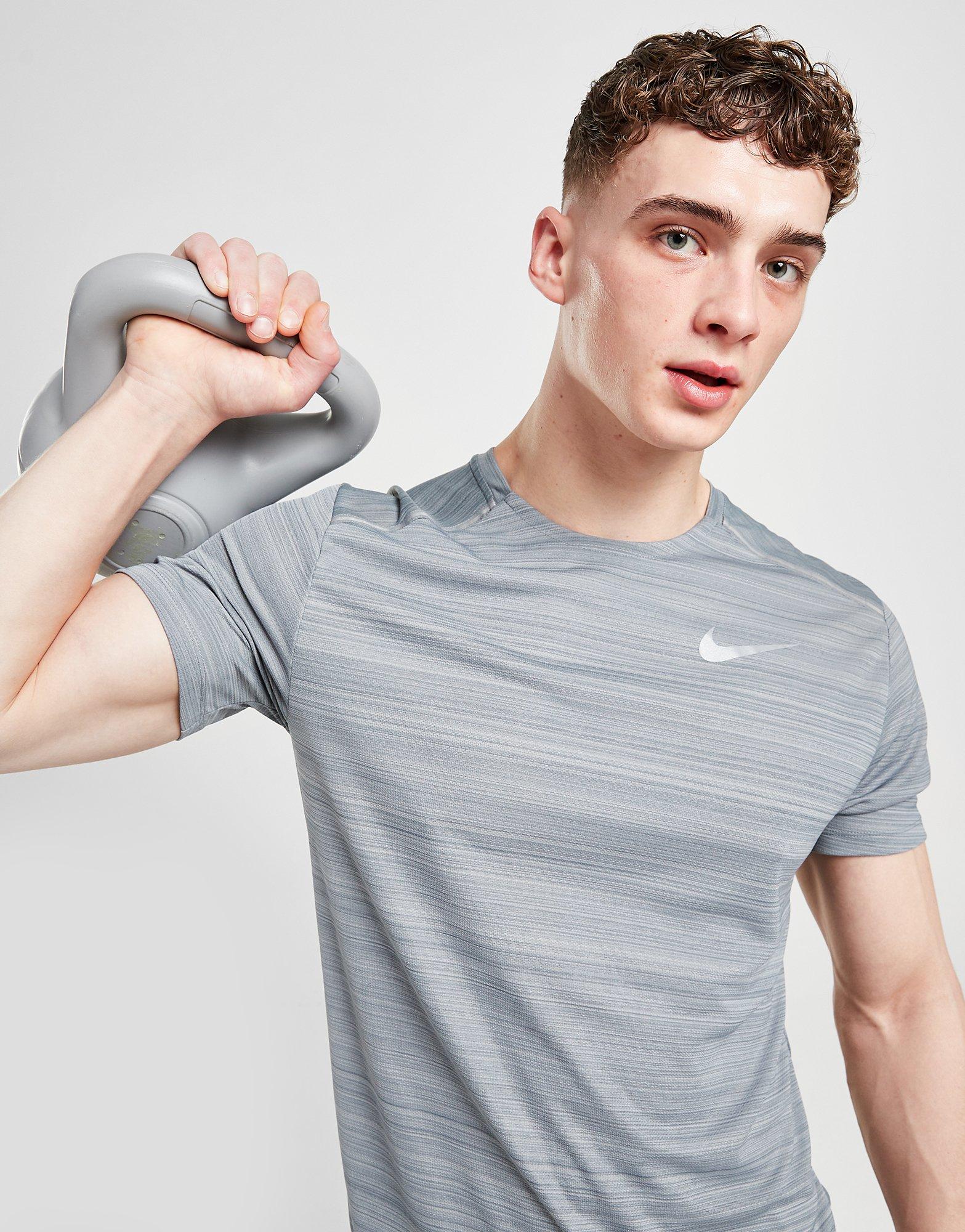 nike miler t shirt grey