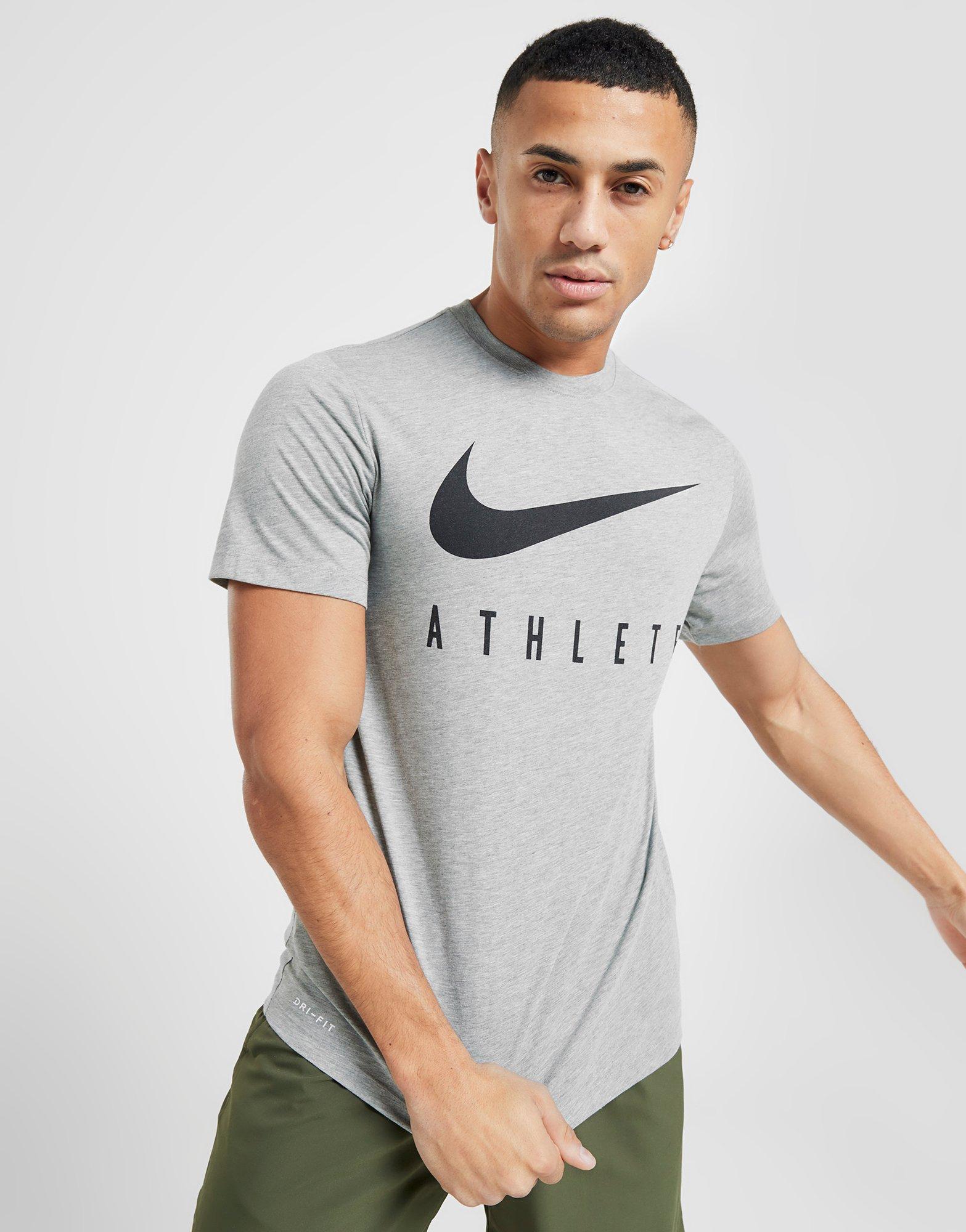 nike athlete t shirt grey