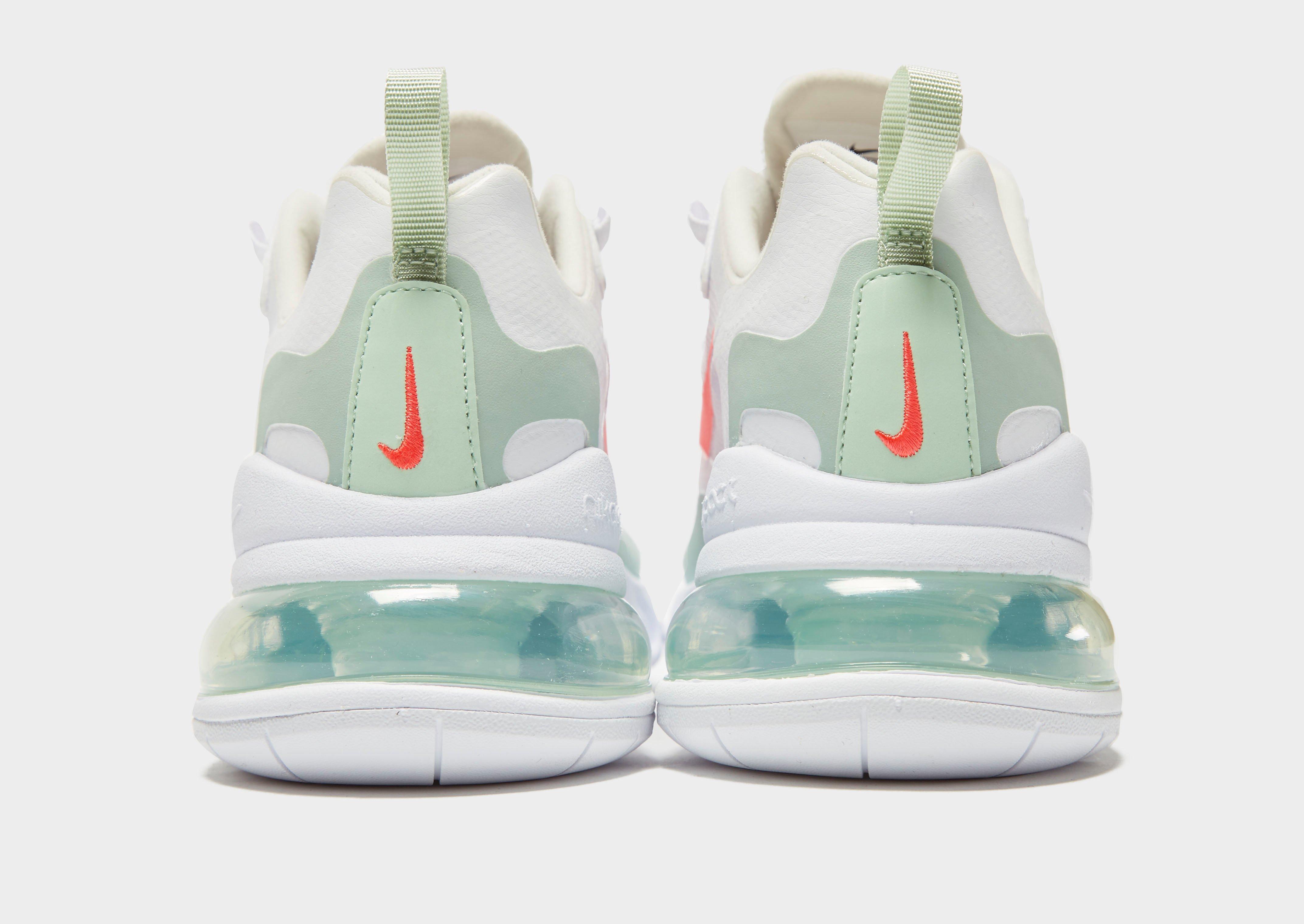 nike react element 270 bianche e rosa