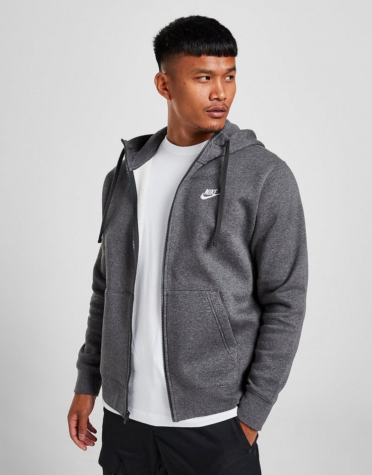 Buy Grey Nike Foundation Full Zip Hoodie | JD Sports | JD Sports Ireland