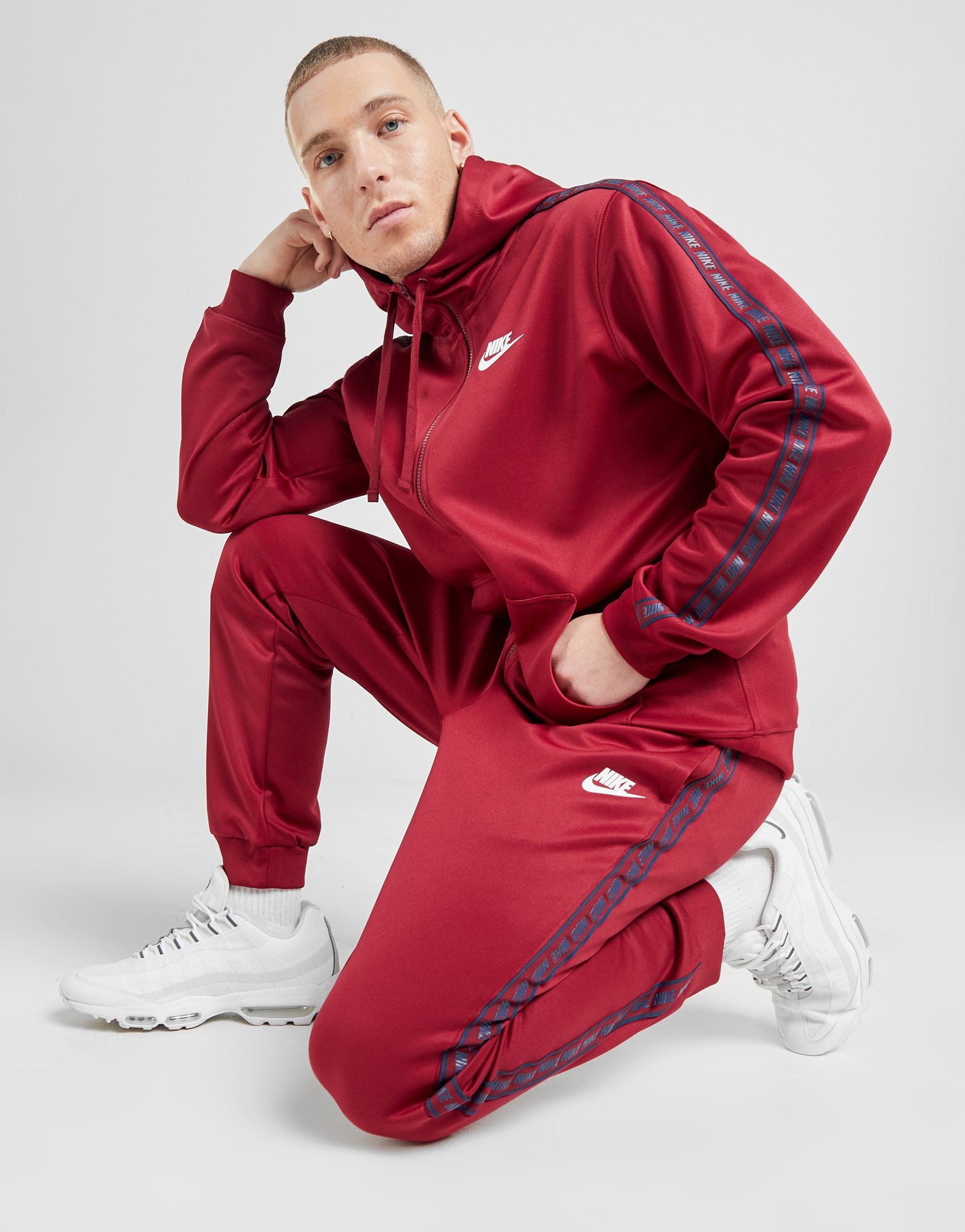jd sports red nike tracksuit