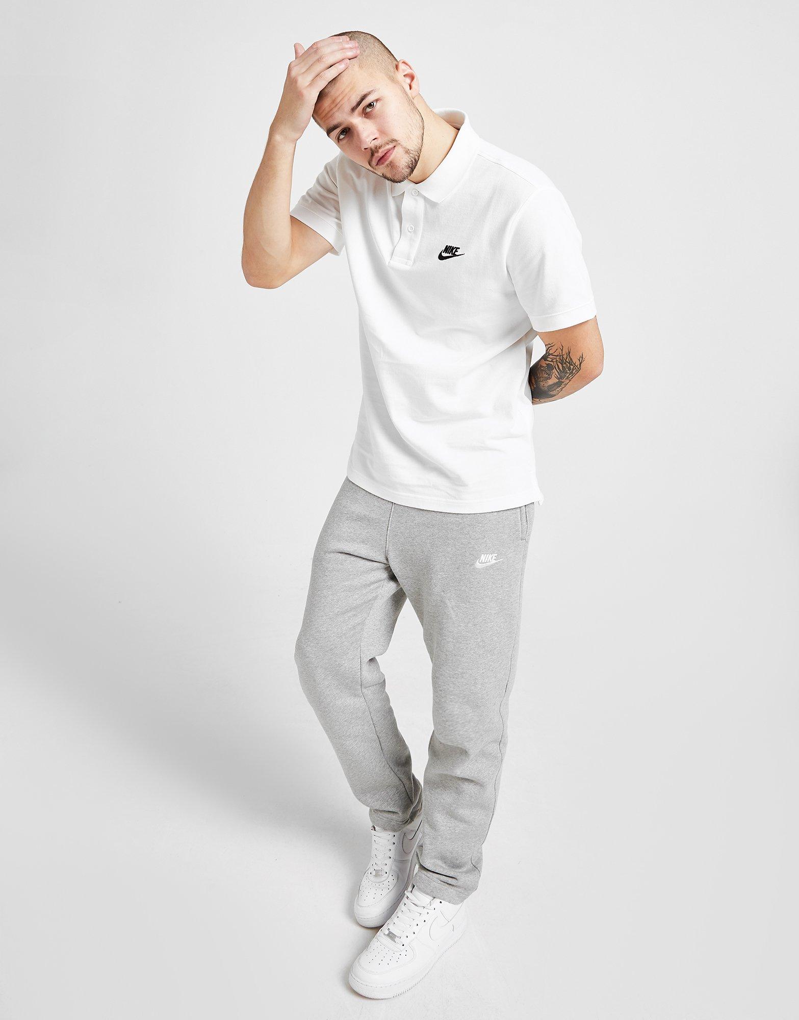 white nike polo shirt