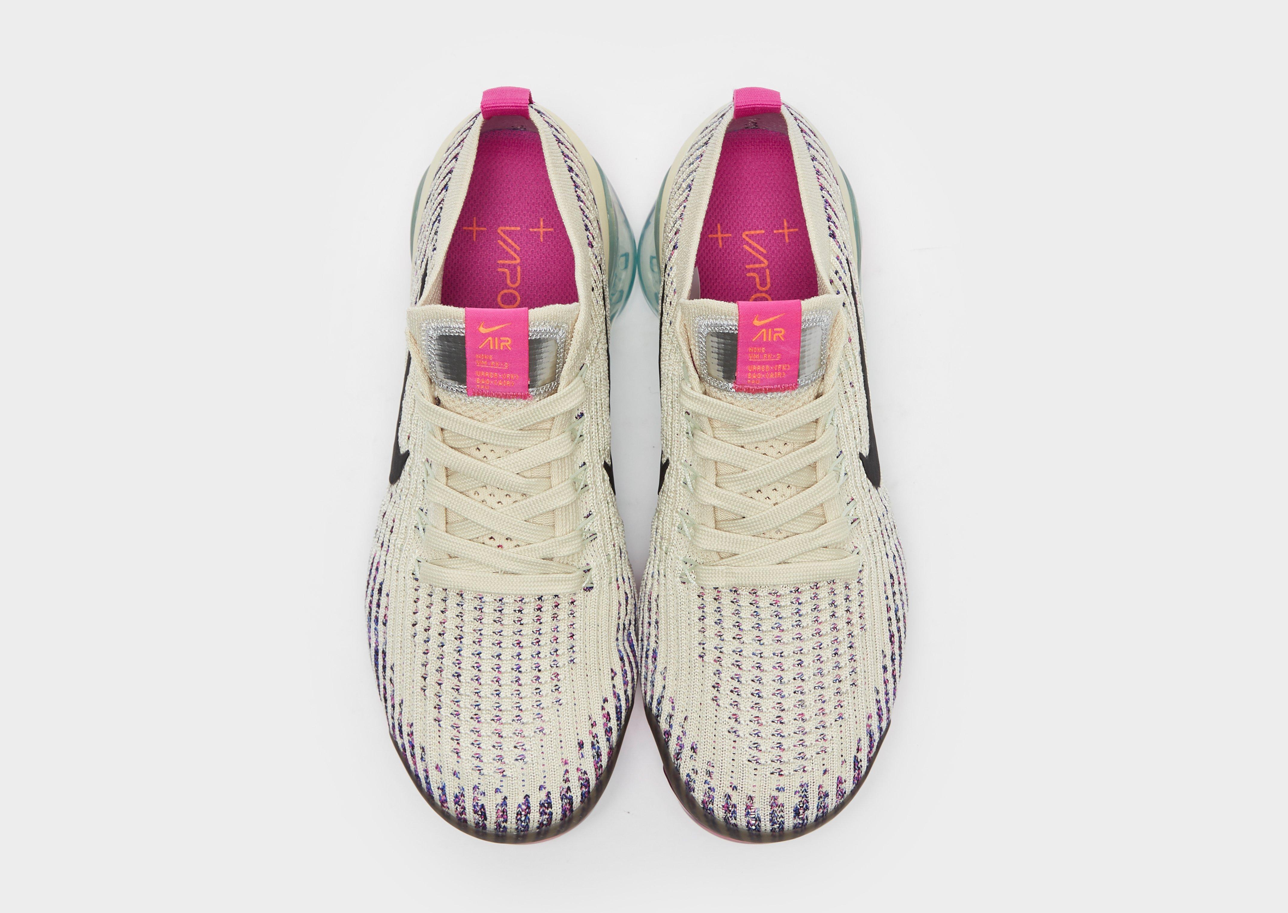 Air VaporMax 3 Flyknit White Hyper Turquoise Pink Blast
