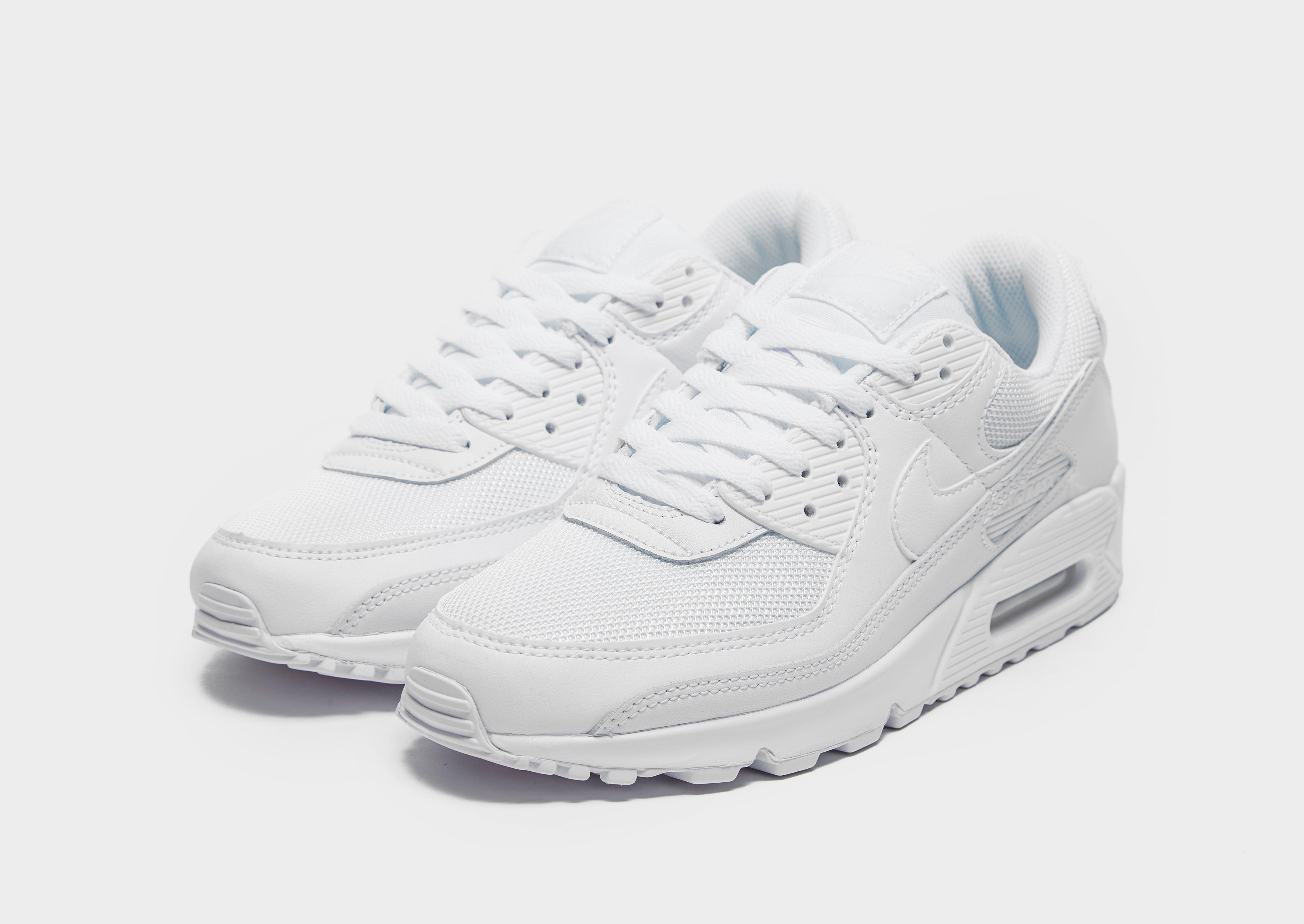 nike air max 90 trainers in triple white