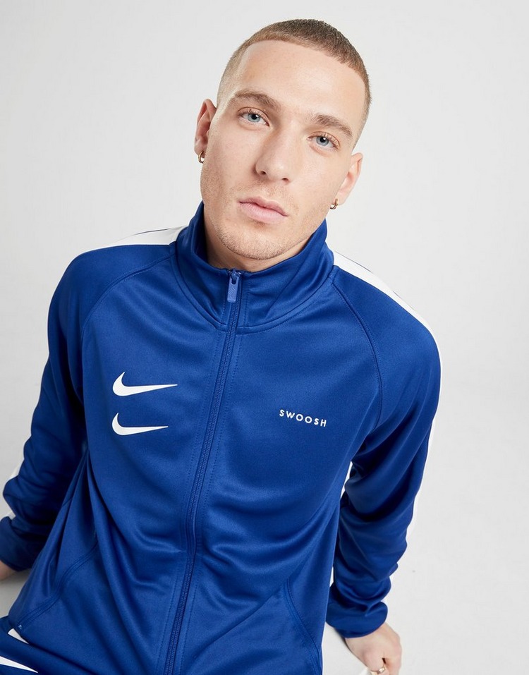 Buy Blue Nike Swoosh Track Top | JD Sports | JD Sports Ireland