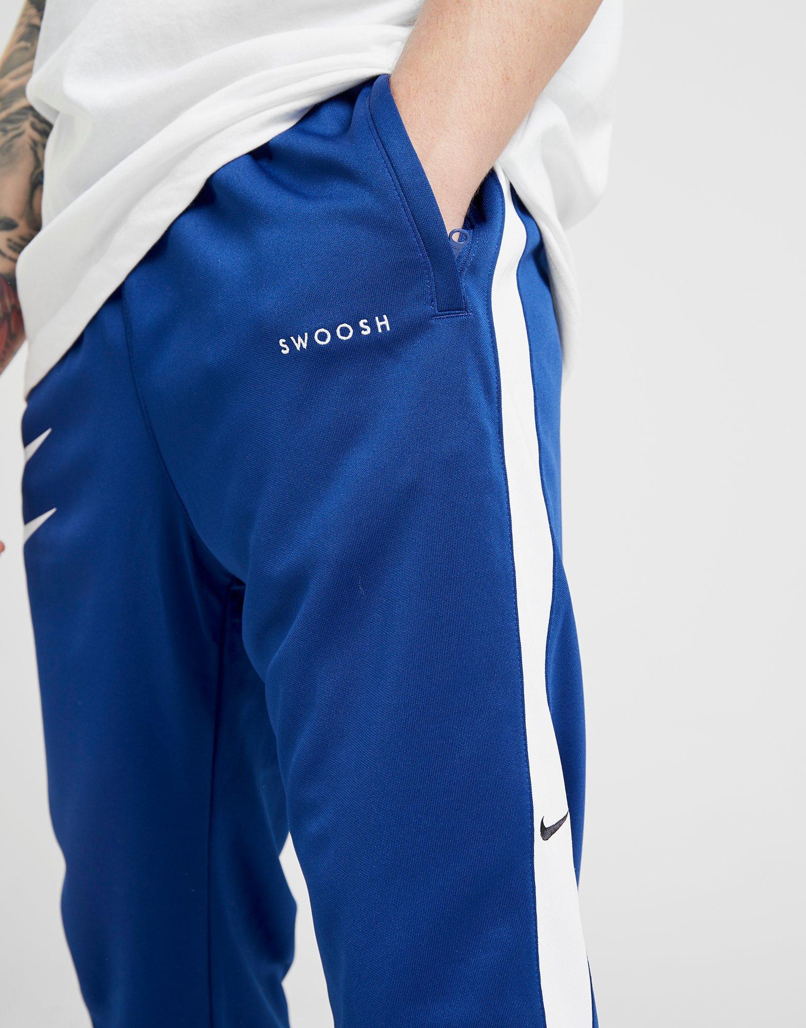 nike double swoosh joggers blue