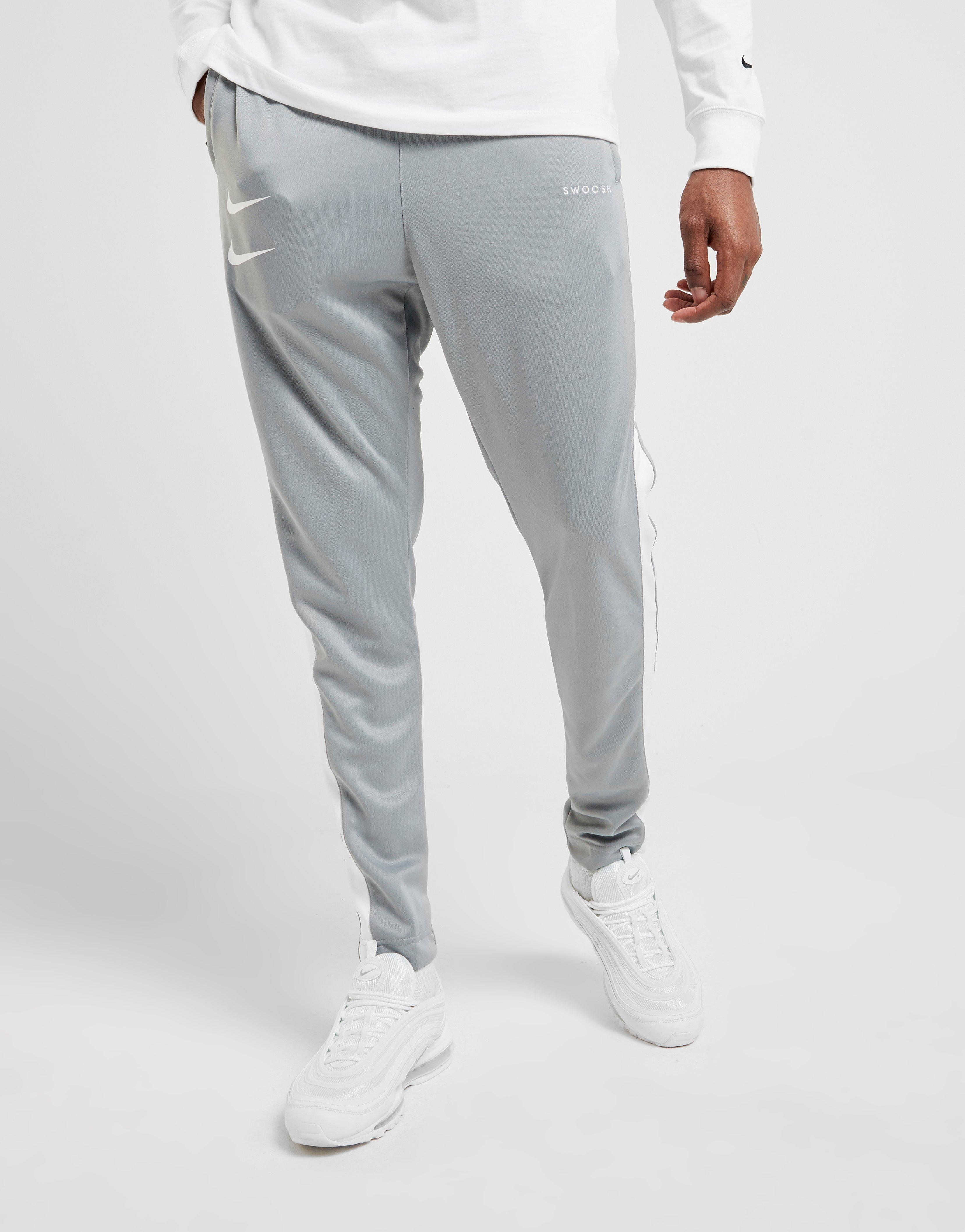 nike double swoosh pants grey