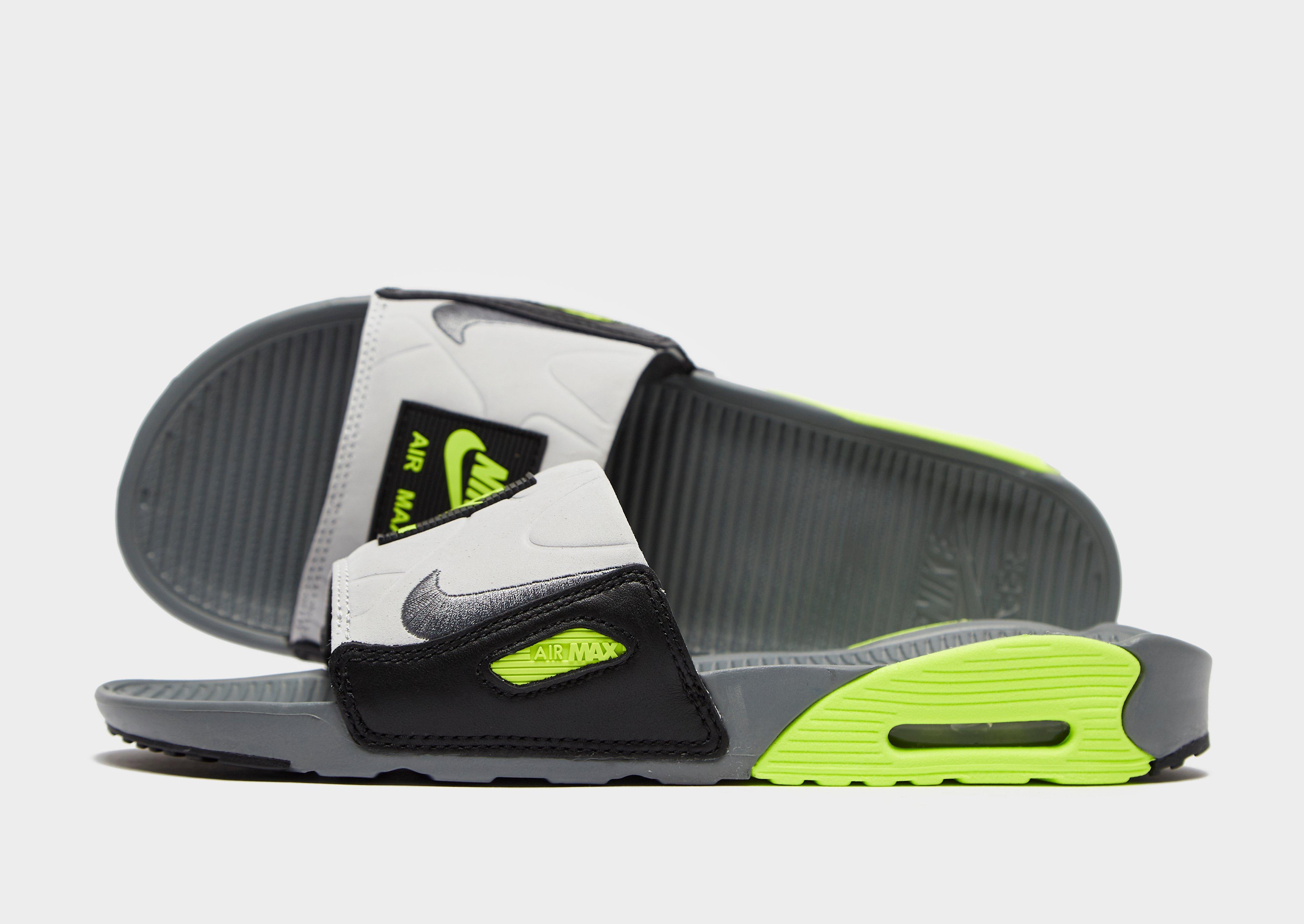 Grey Nike Air Max 90 Slides Women's 