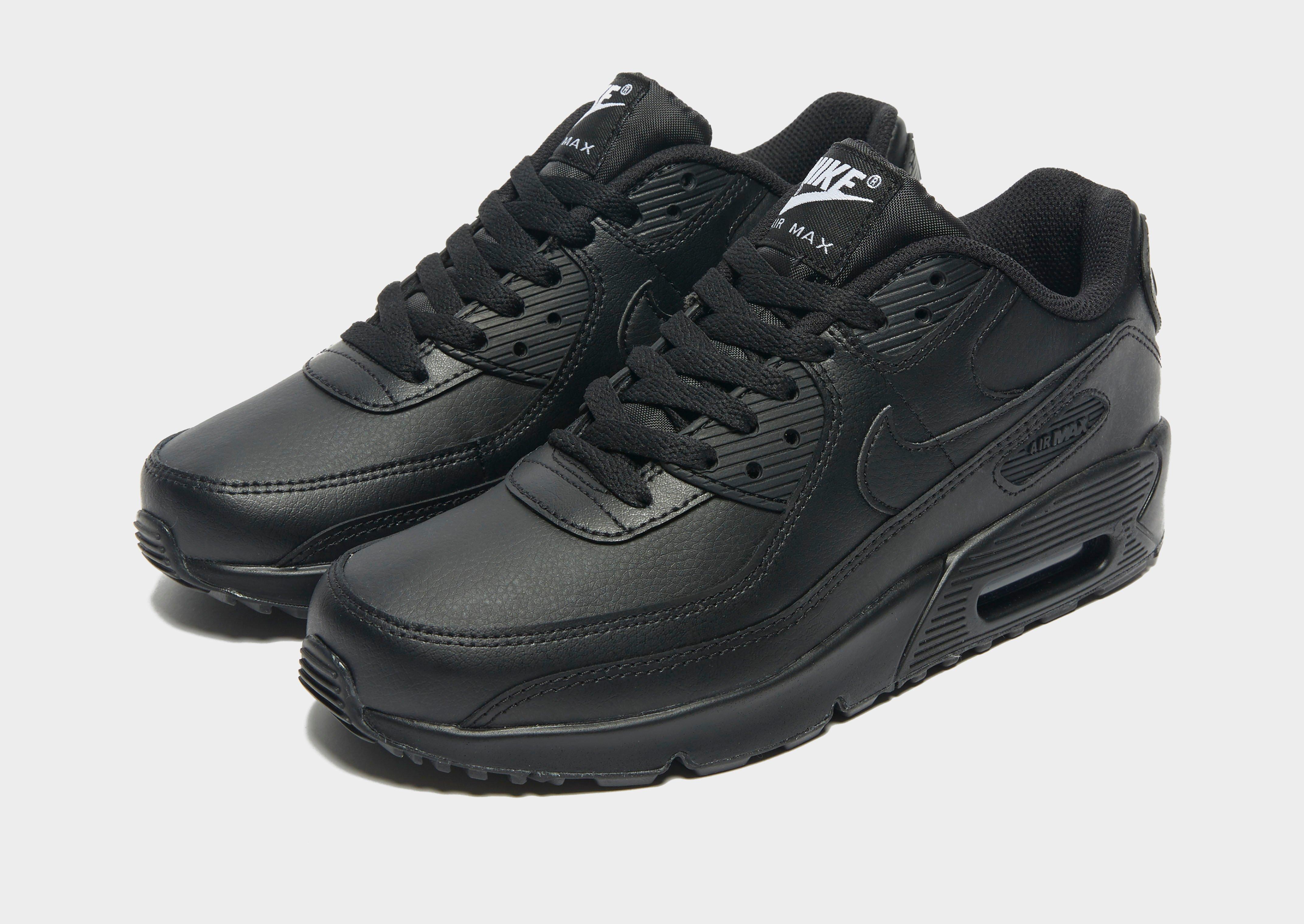 nike air max 90 junior black and white