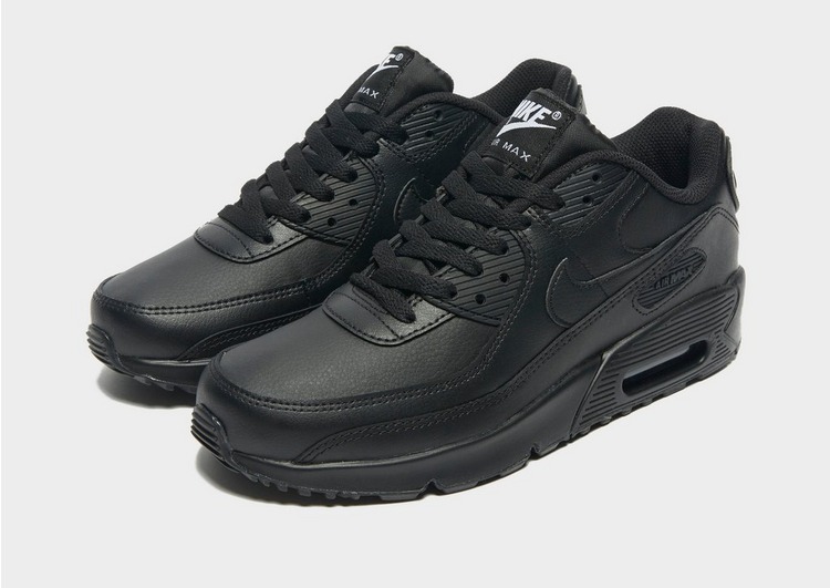 Buy Black Nike Air Max 90 Leather Junior | JD Sports