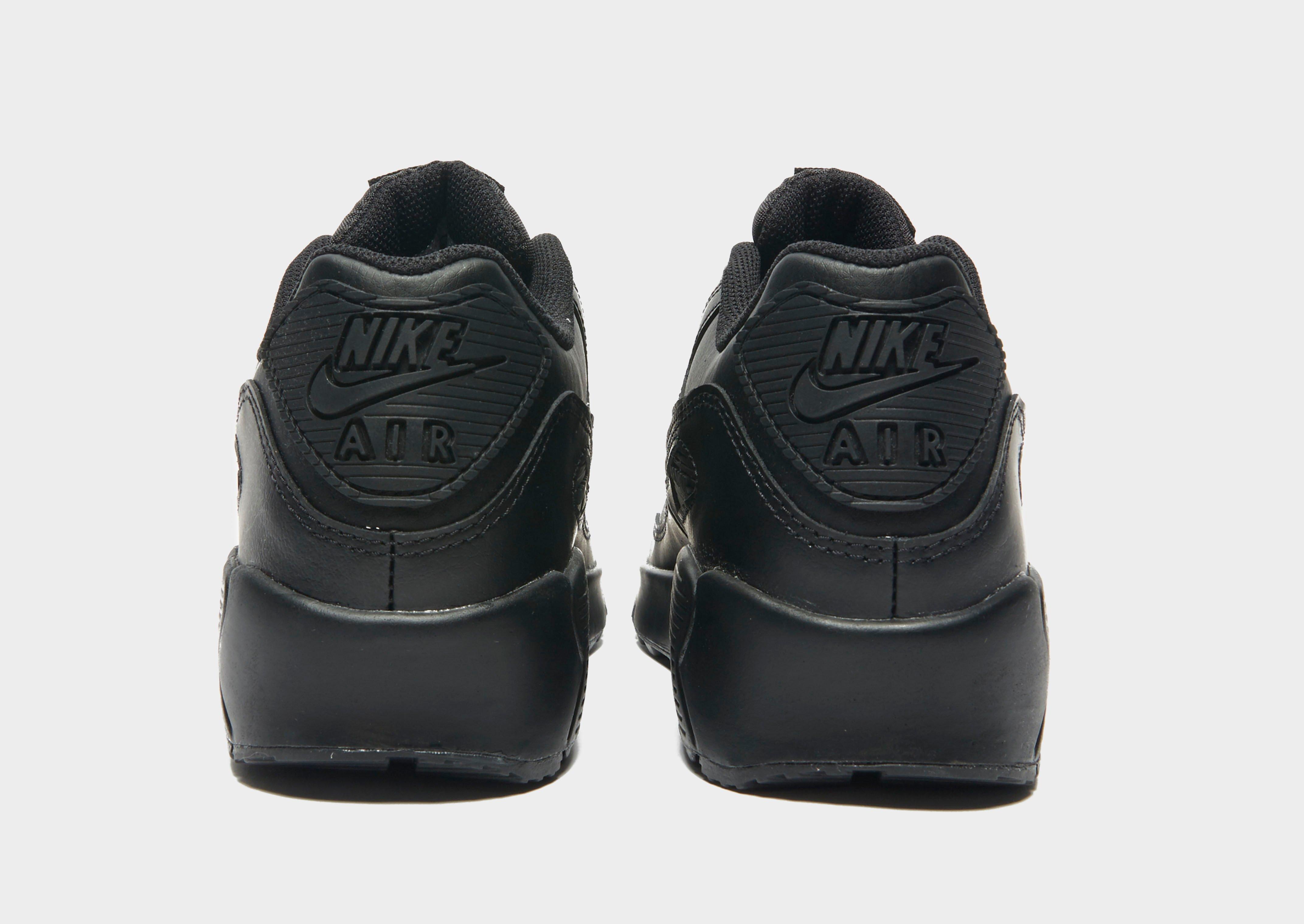 nike air max 90 black leather junior