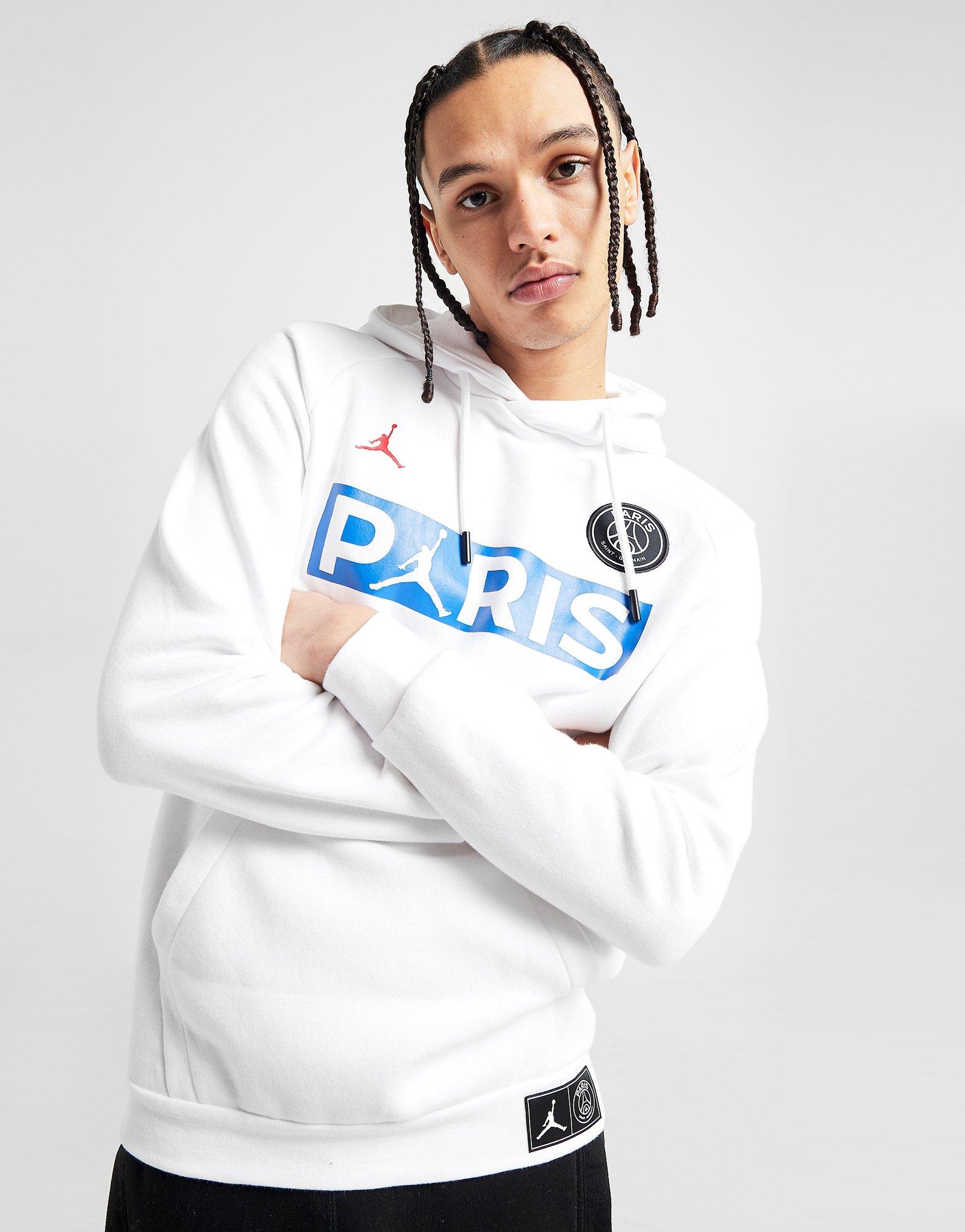 psg x jordan hoodie white