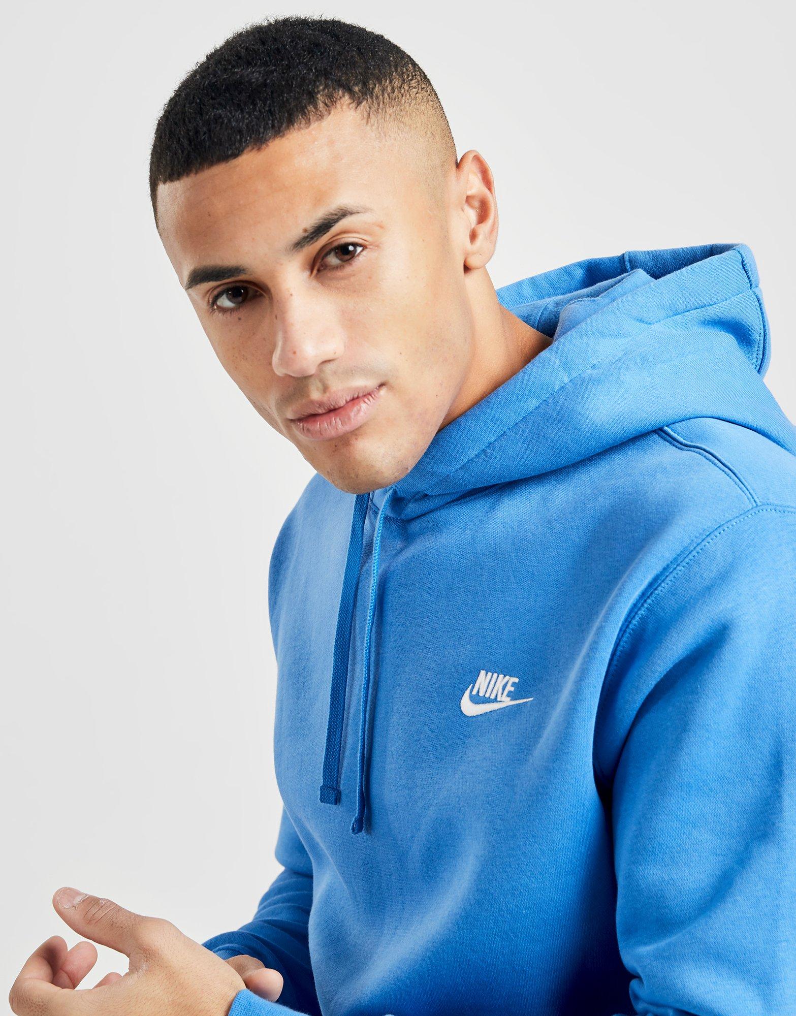 nike foundation overhead hoodie blue