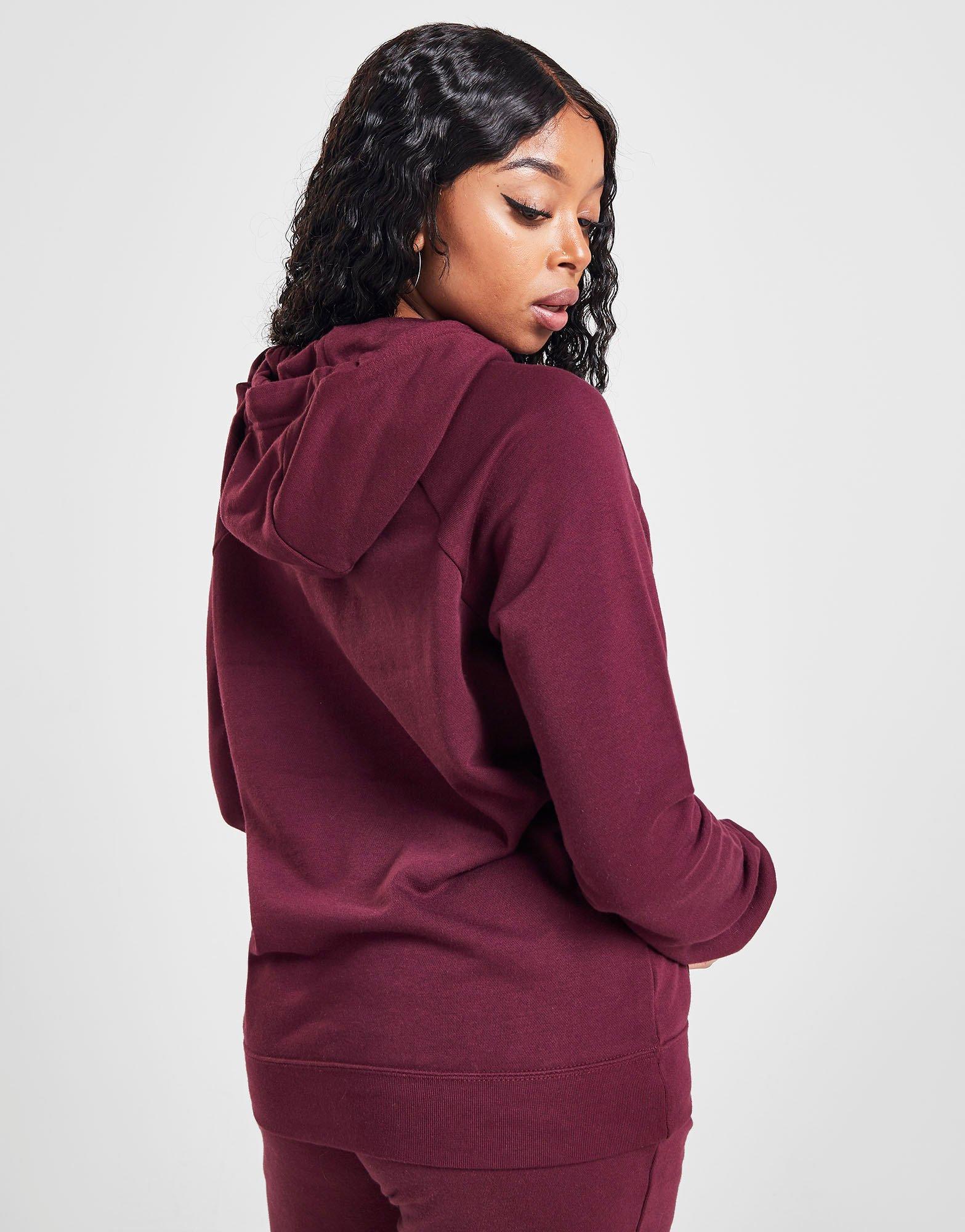 burgundy nike hoodie womens